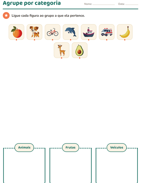 Pré-visualização da ficha de Vocabulário com figuras para Educação infantil (pré-escola, 5-7 anos)