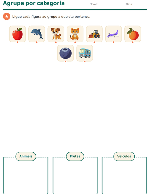 Pré-visualização da ficha de Vocabulário com figuras para Educação infantil (pré-escola, 5-7 anos)