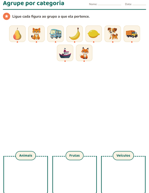 Pré-visualização da ficha de Vocabulário com figuras para Educação infantil (pré-escola, 5-7 anos)