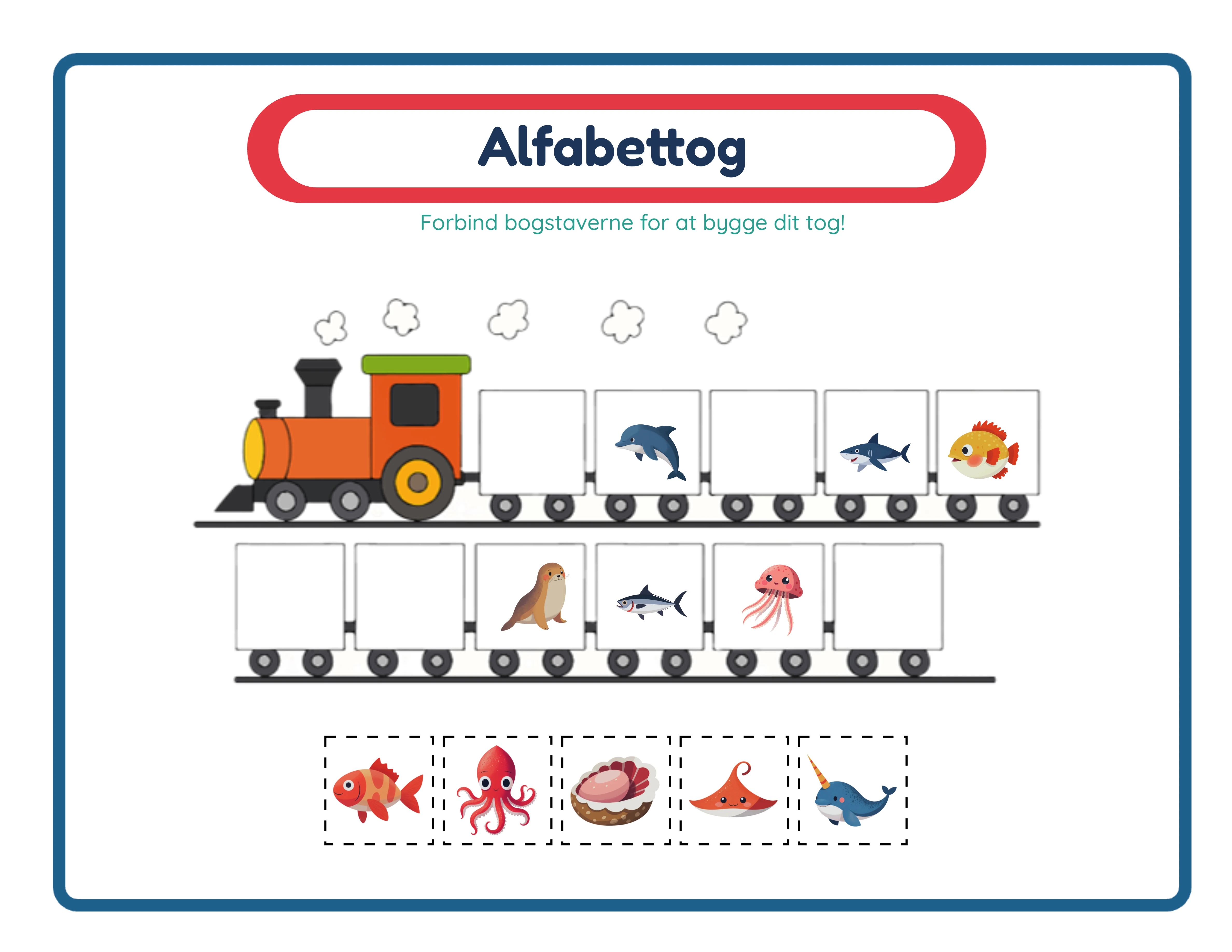 Alphabet Train printbar — tema Theme Bundle