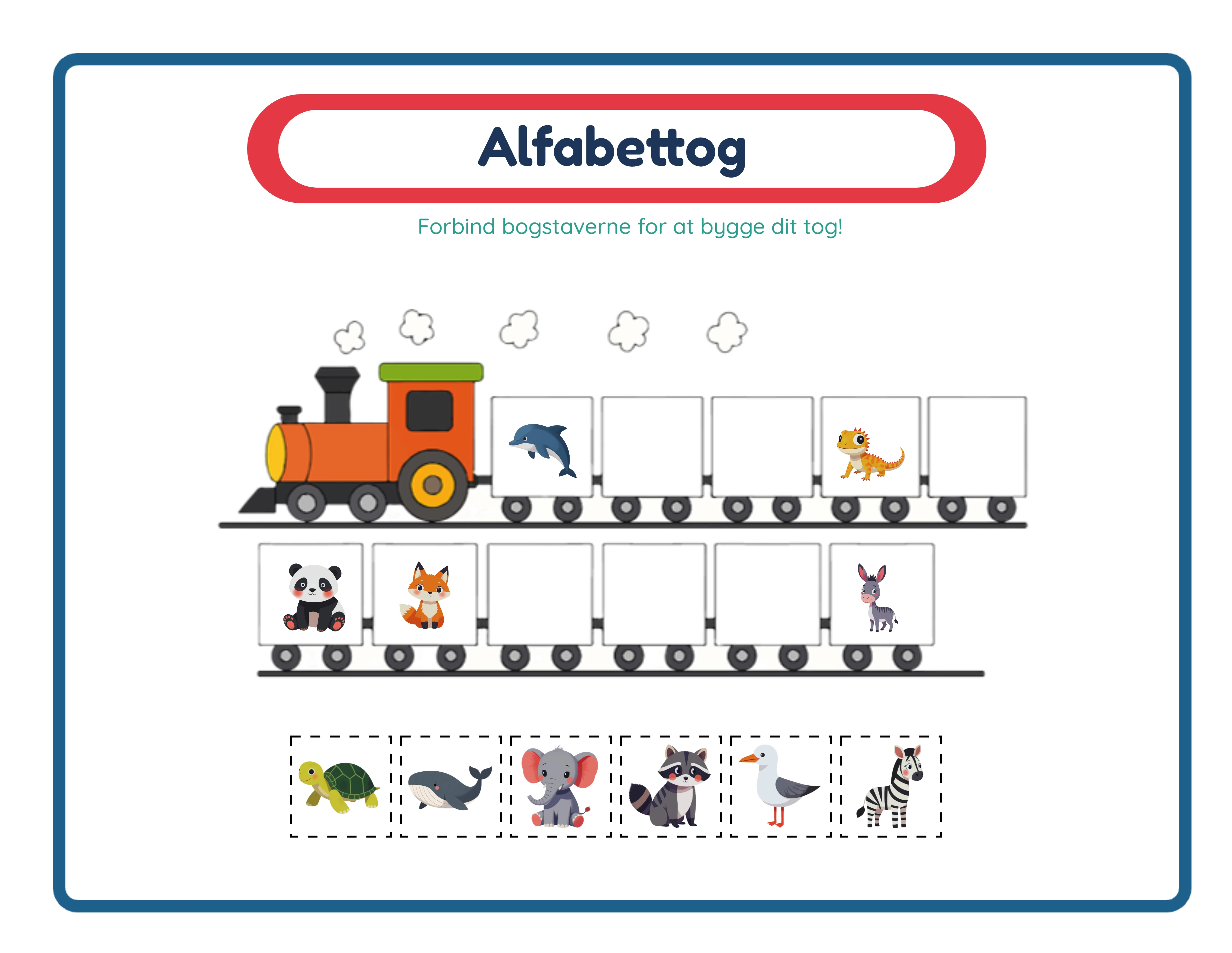 Alphabet train — cut and paste letters