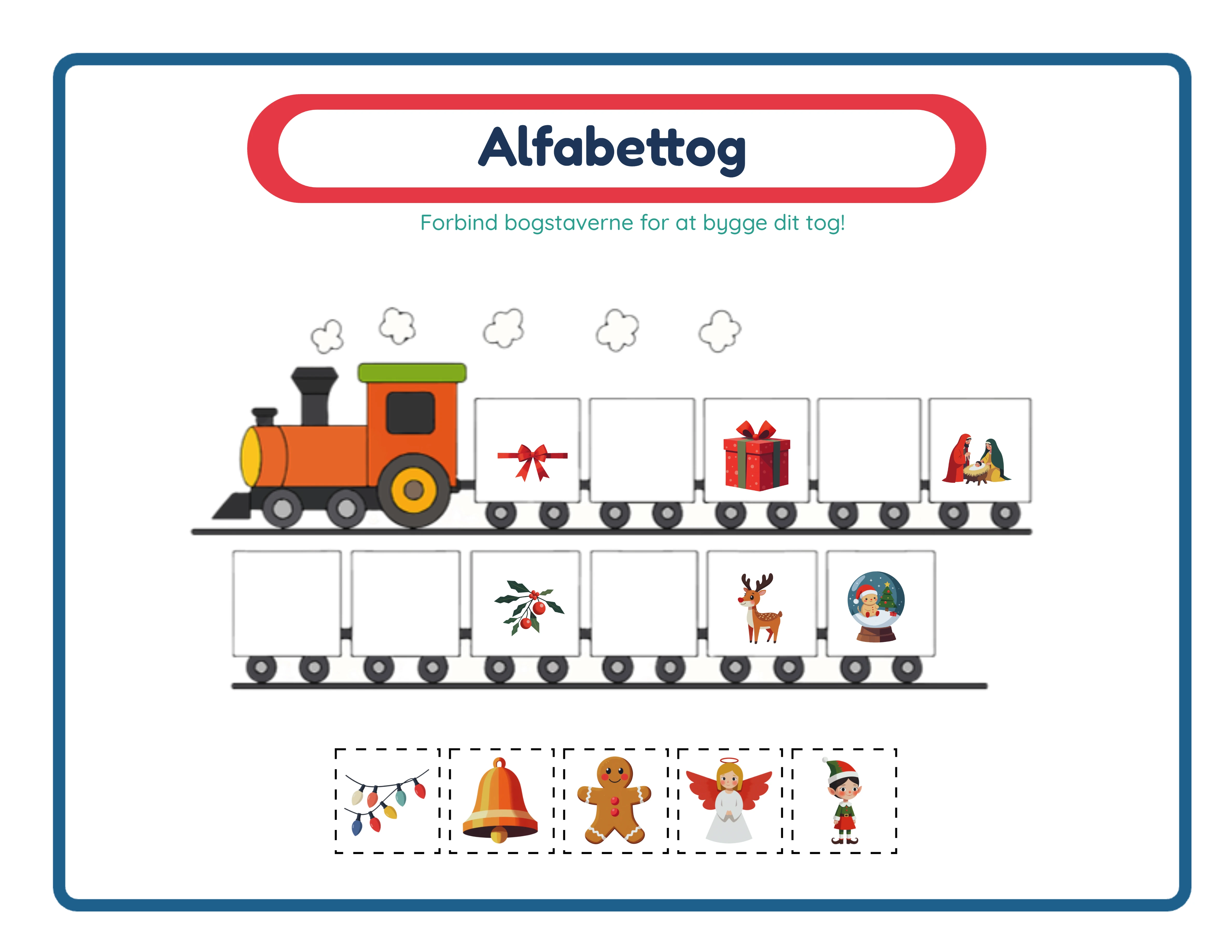 Featured alphabet train — colorful letter activity