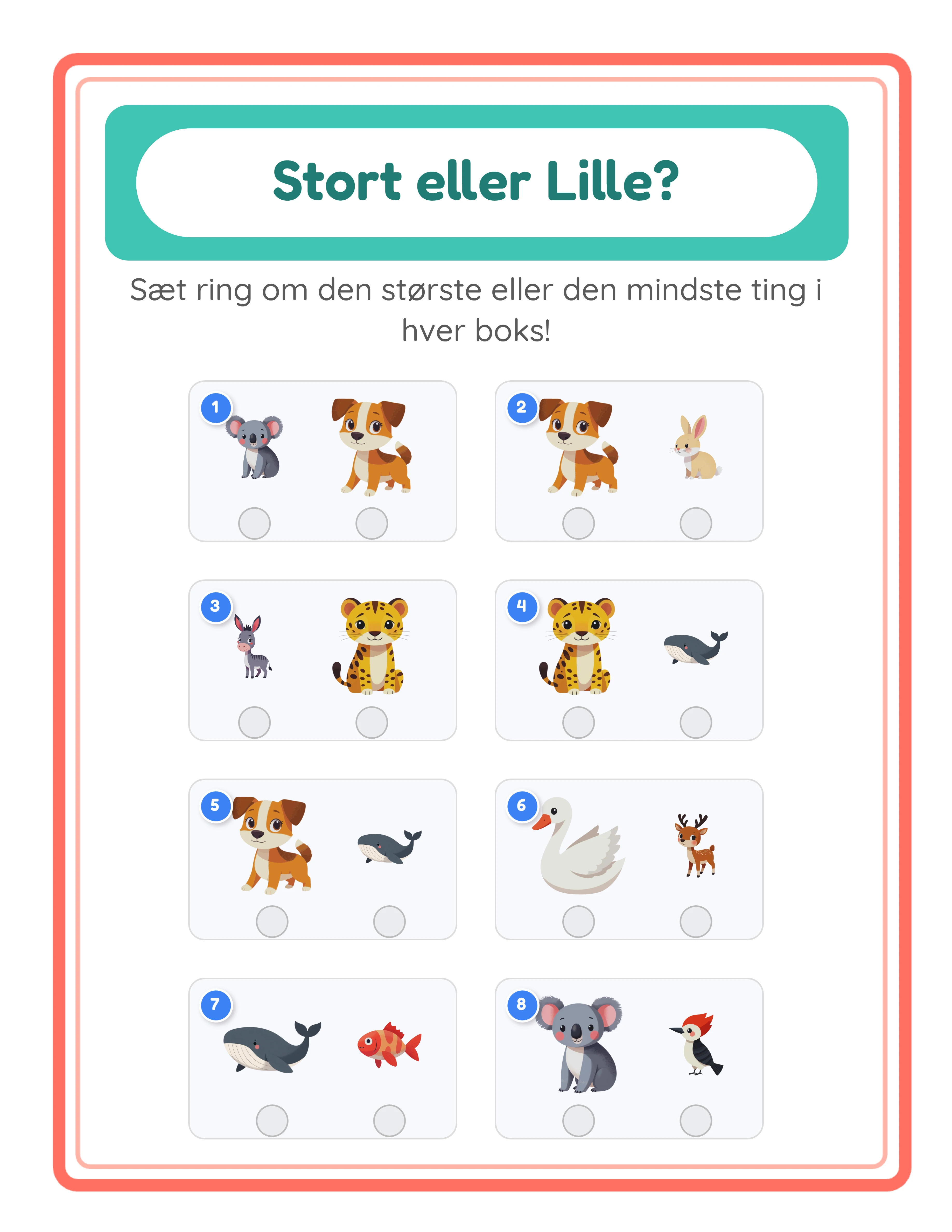 Matching-arbejdsark — sample 2