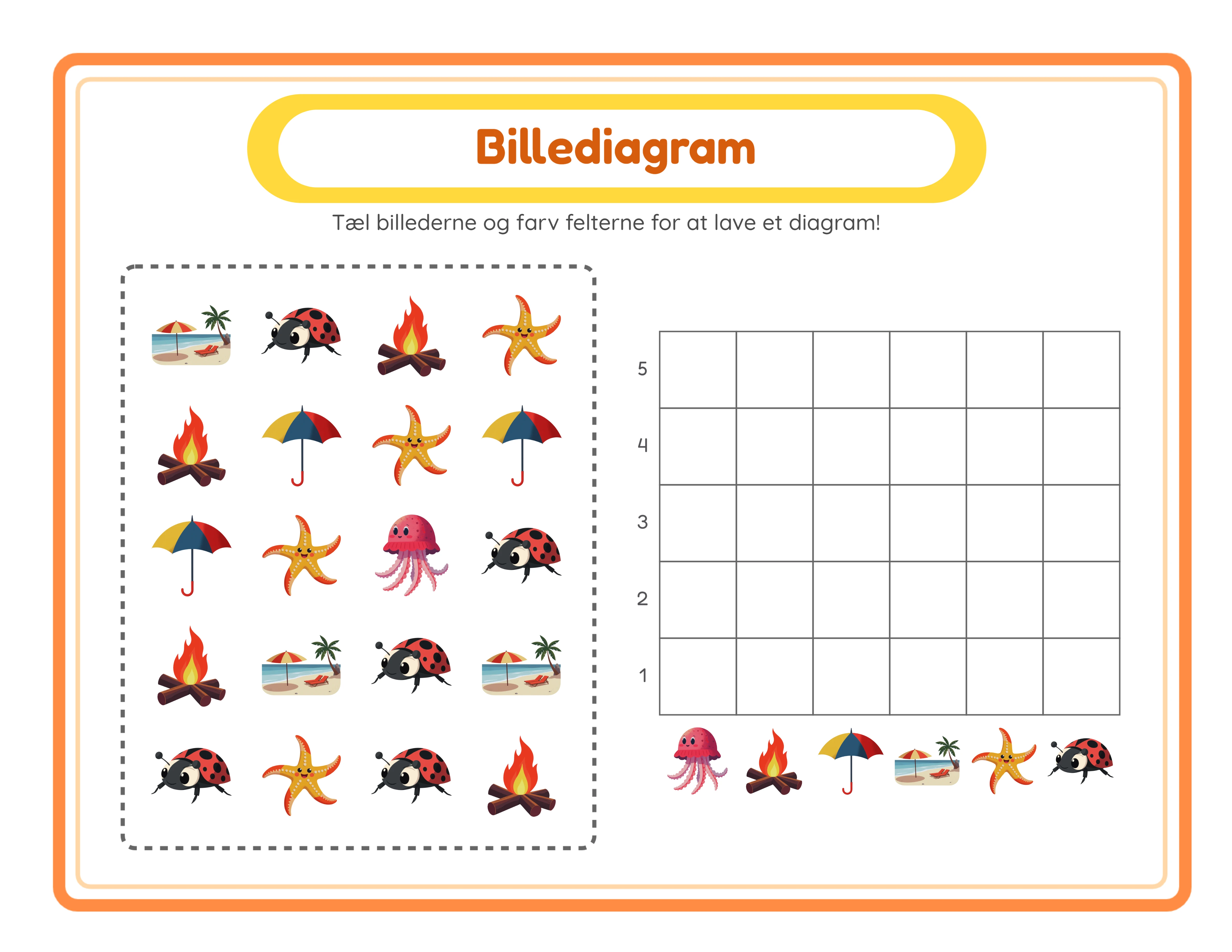 Billediagram arbejdsark eksempel 3