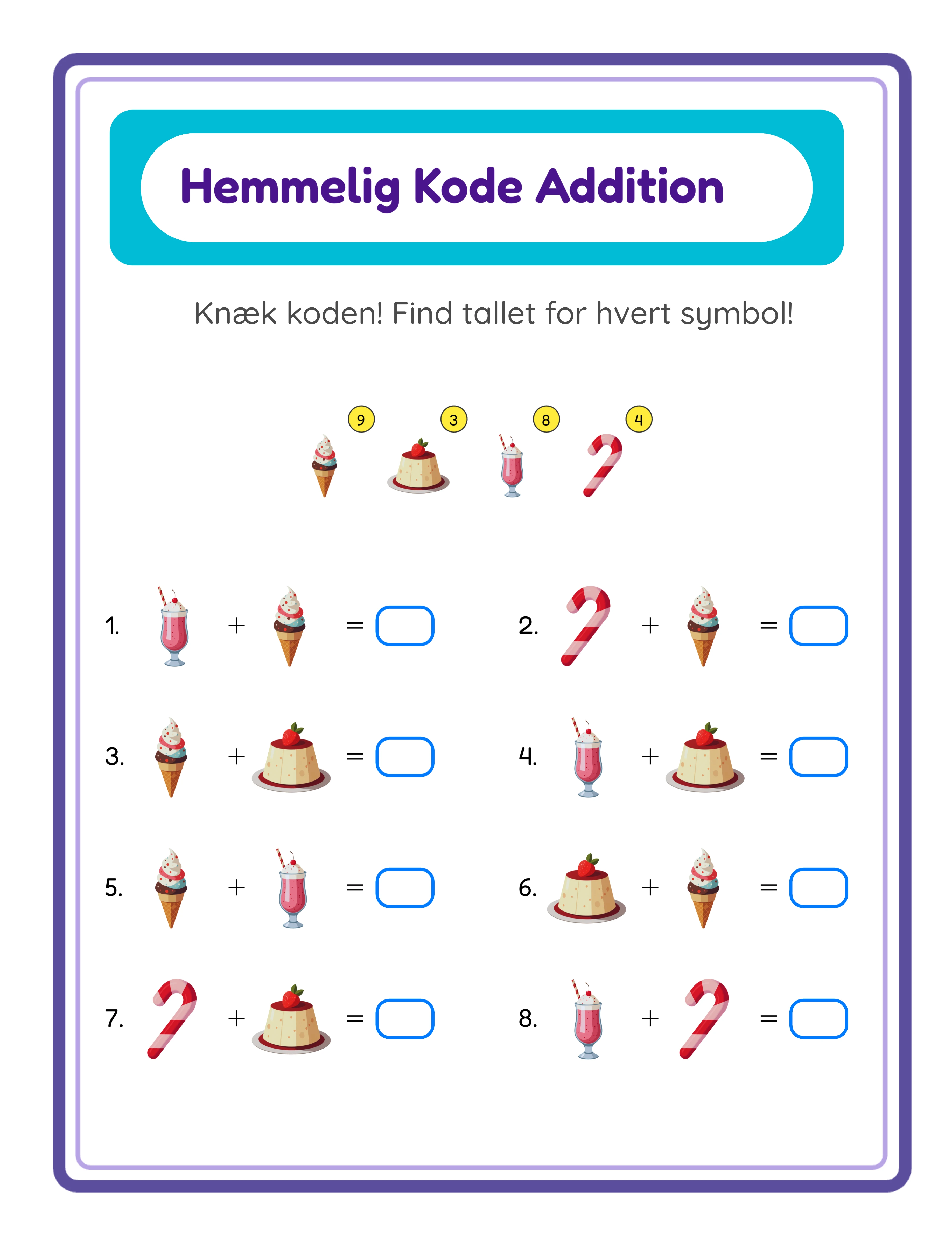 Kodeaddition mellemarbejdsark