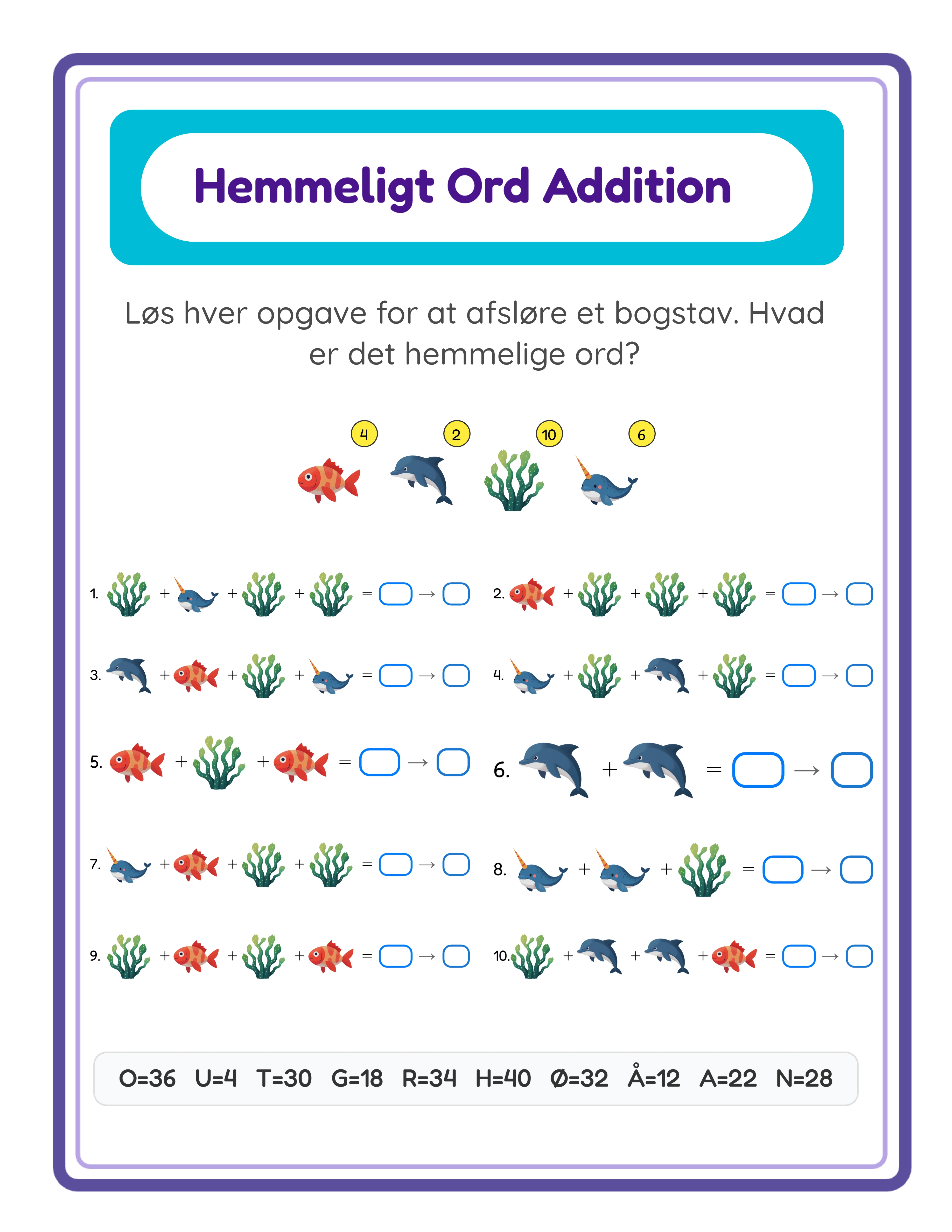 Image addition printable worksheet — professional layout