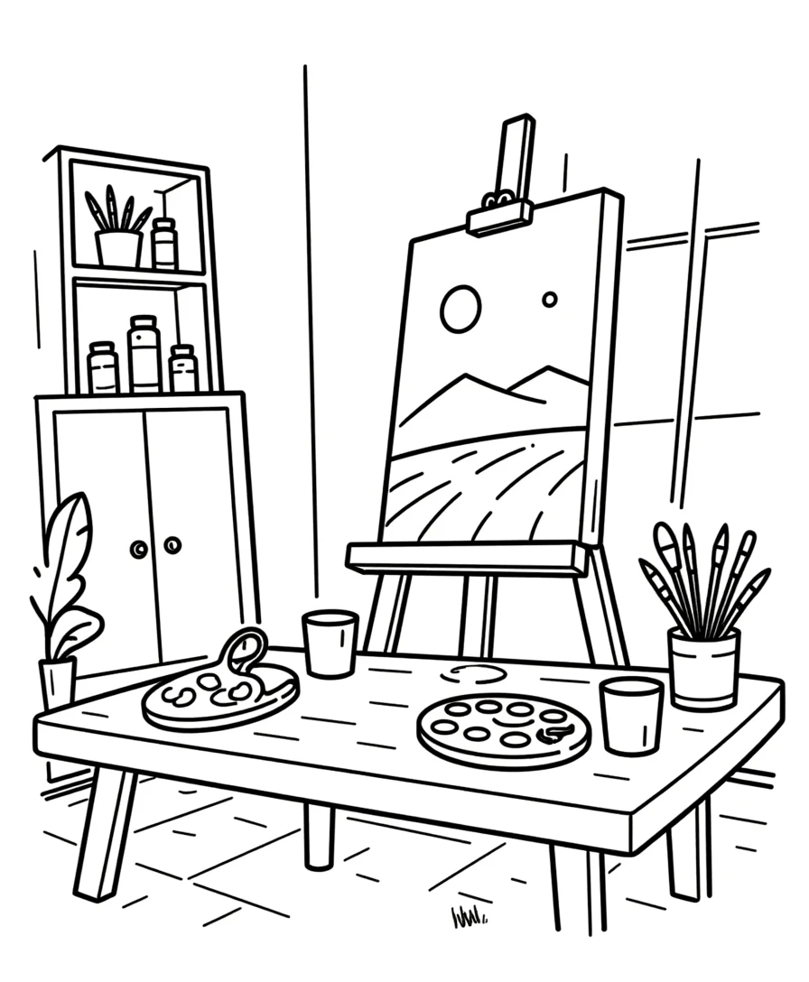 Coloring-arbejdsark — theme 2