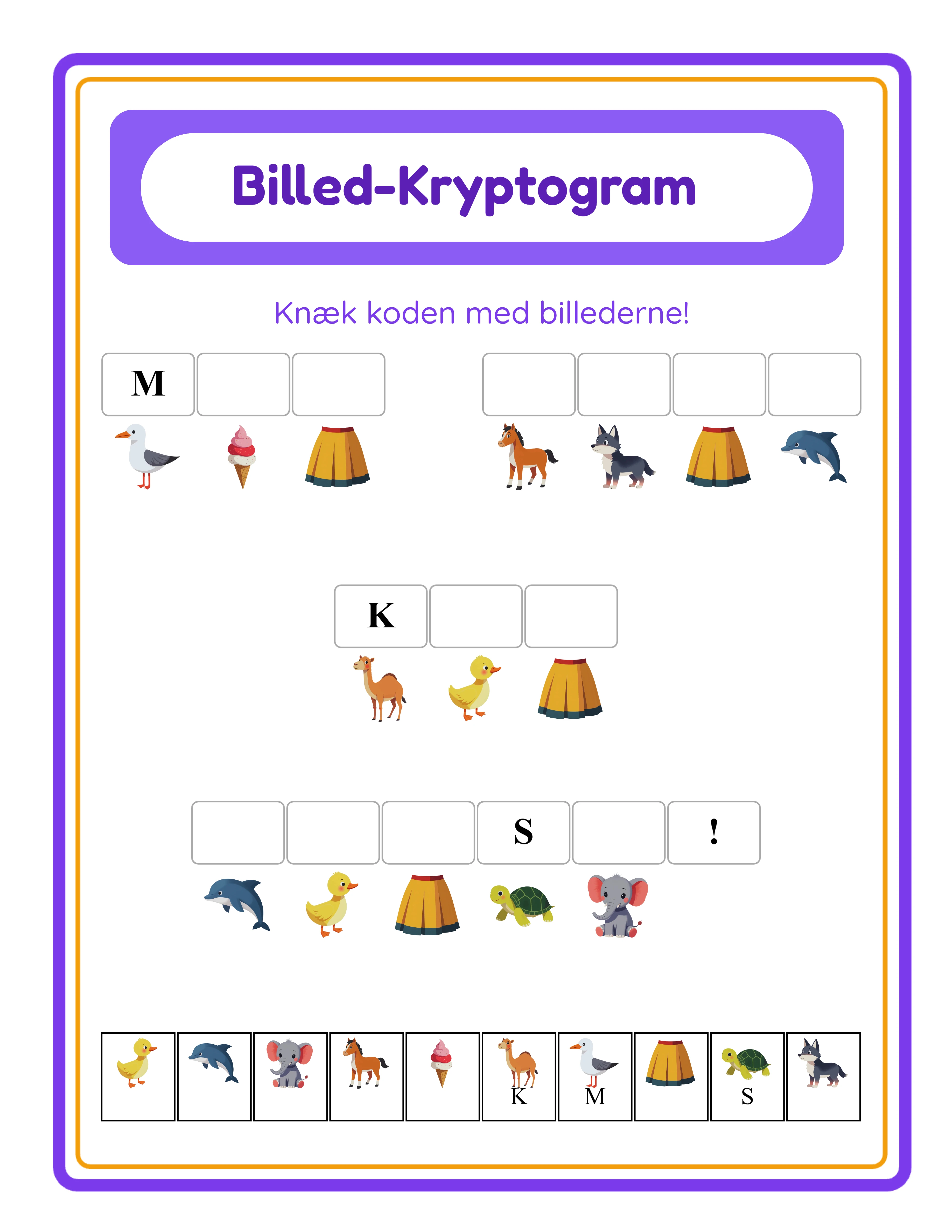 Cryptogram — themed cipher puzzle