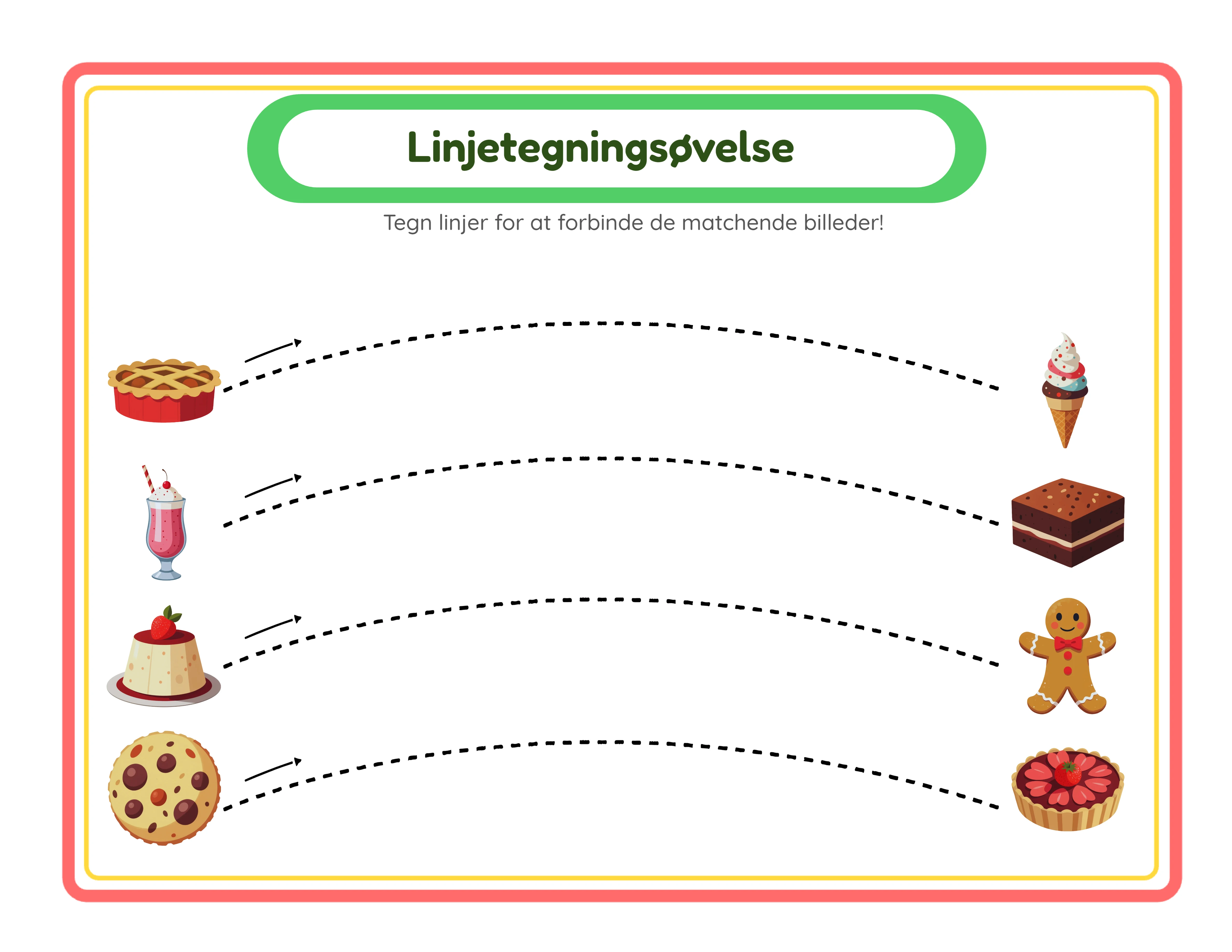Eksempel Drawing Lines-arbejdsark — prøv generatoren gratis