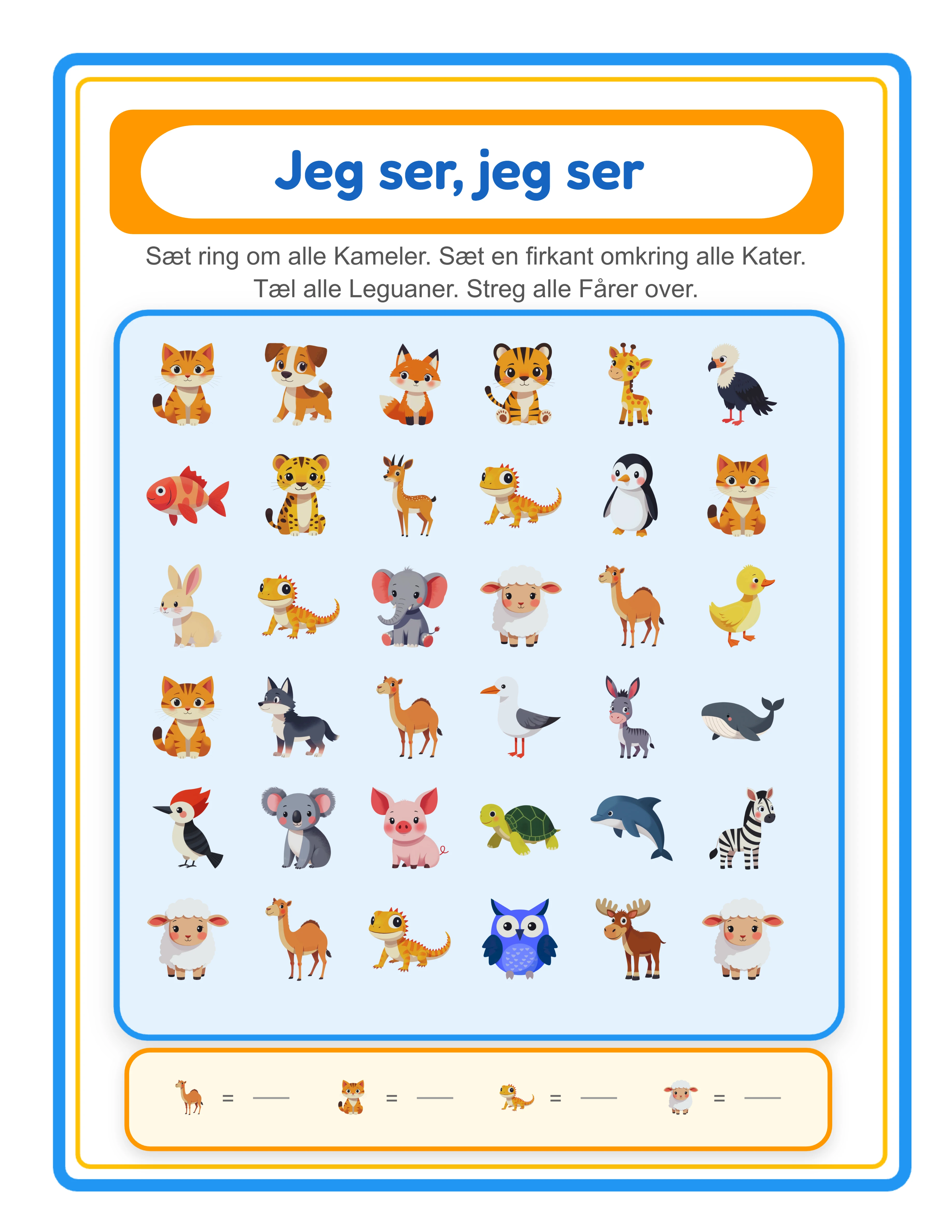 Coloring-arbejdsark — sample 3