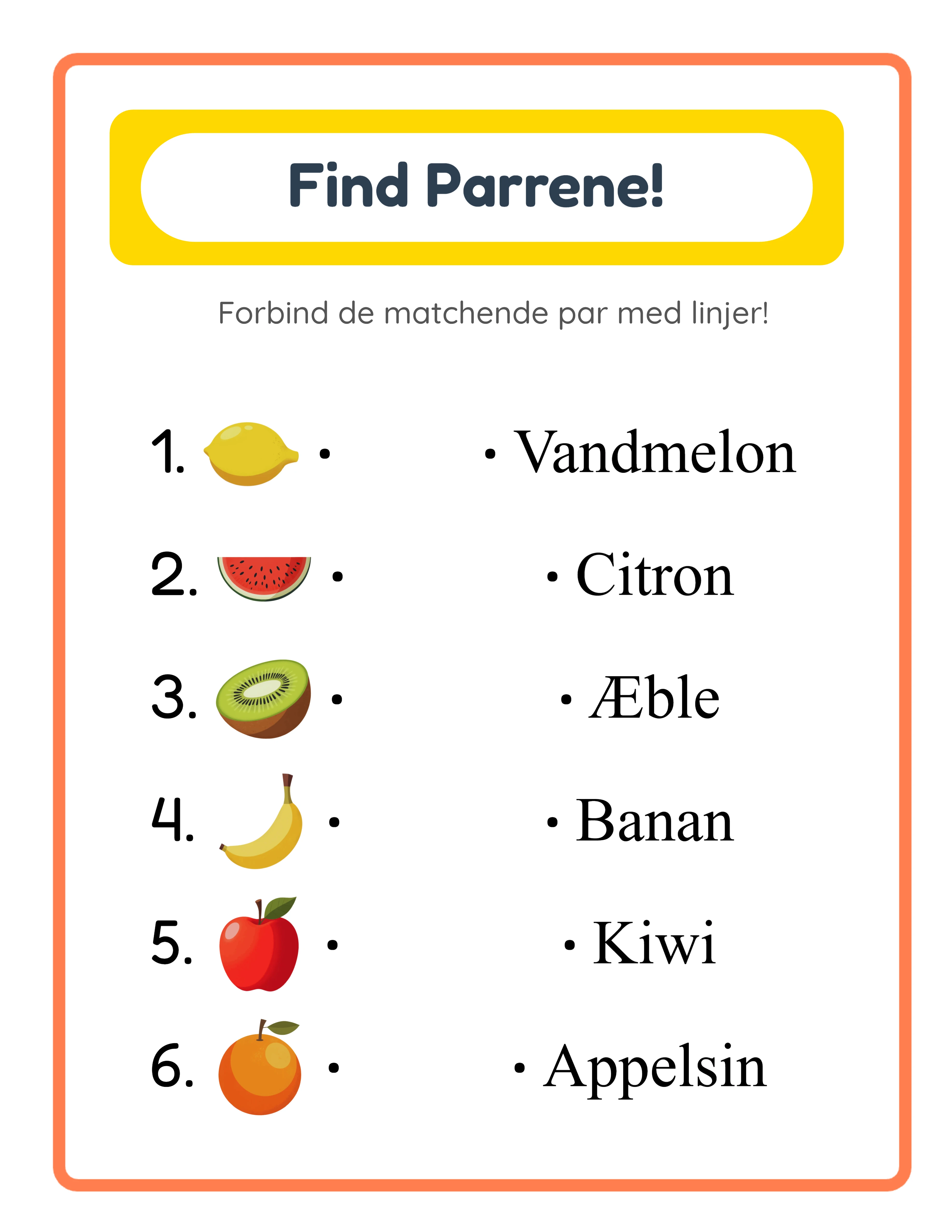 Featured matching printable worksheet — colorful vocabulary activity