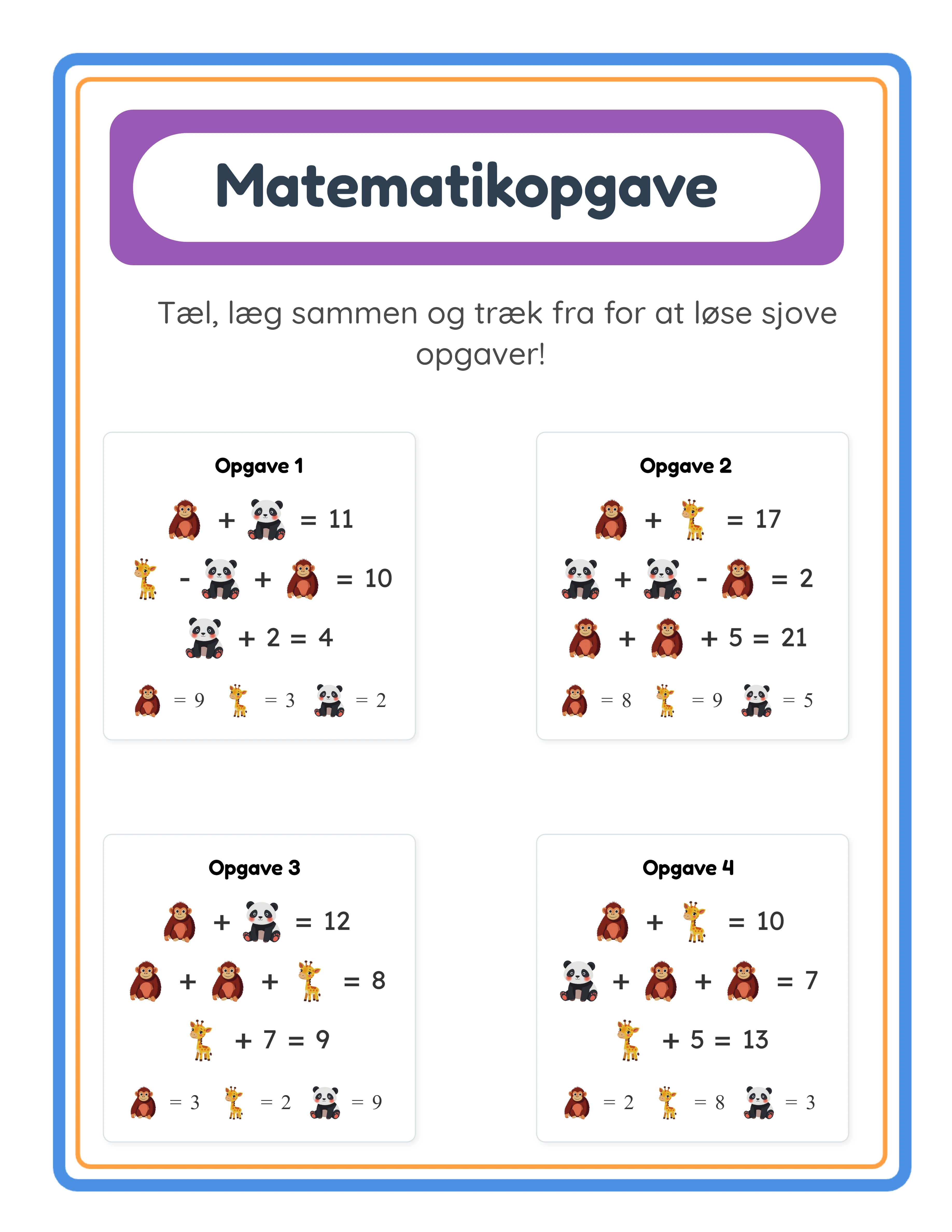Math Worksheet facit