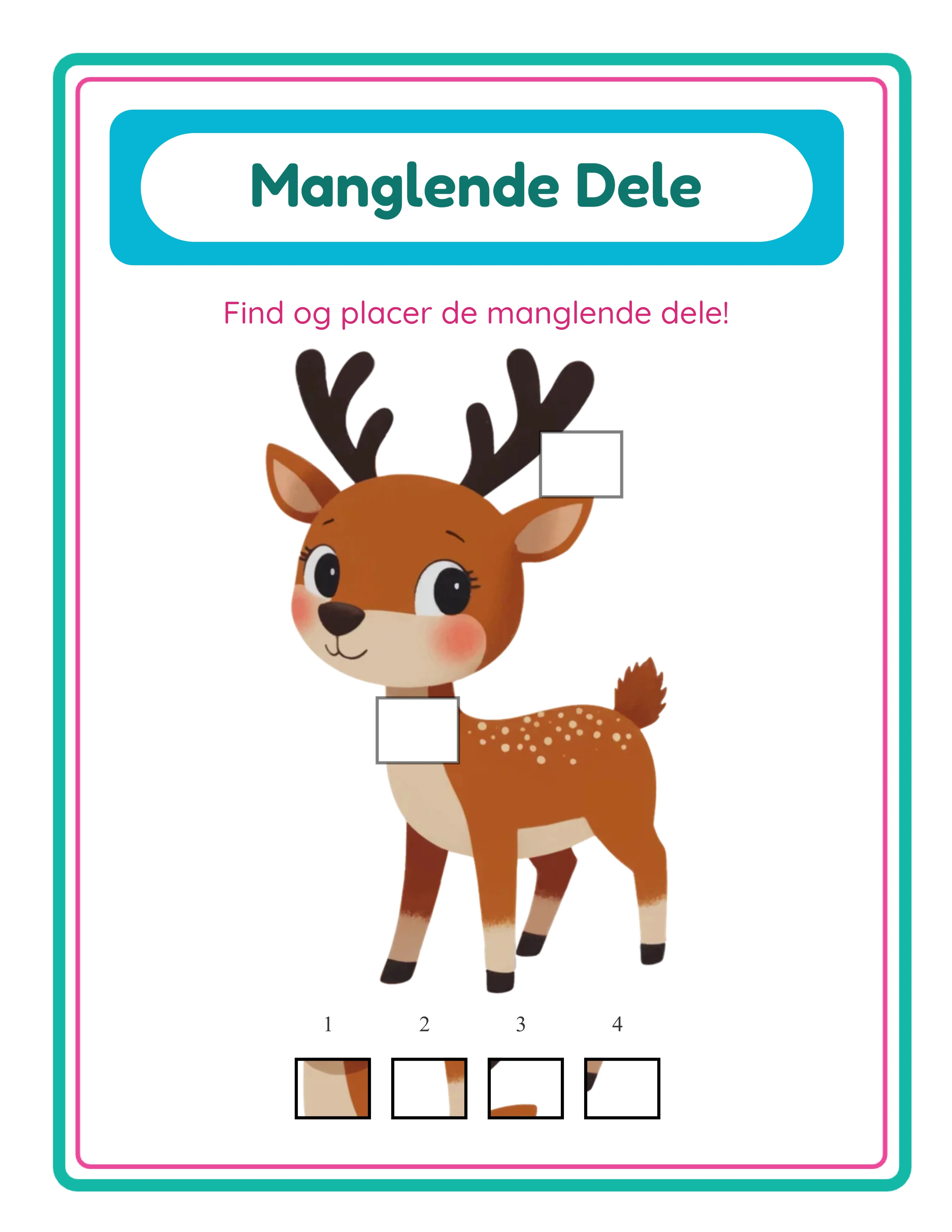 Professional missing pieces printable worksheet