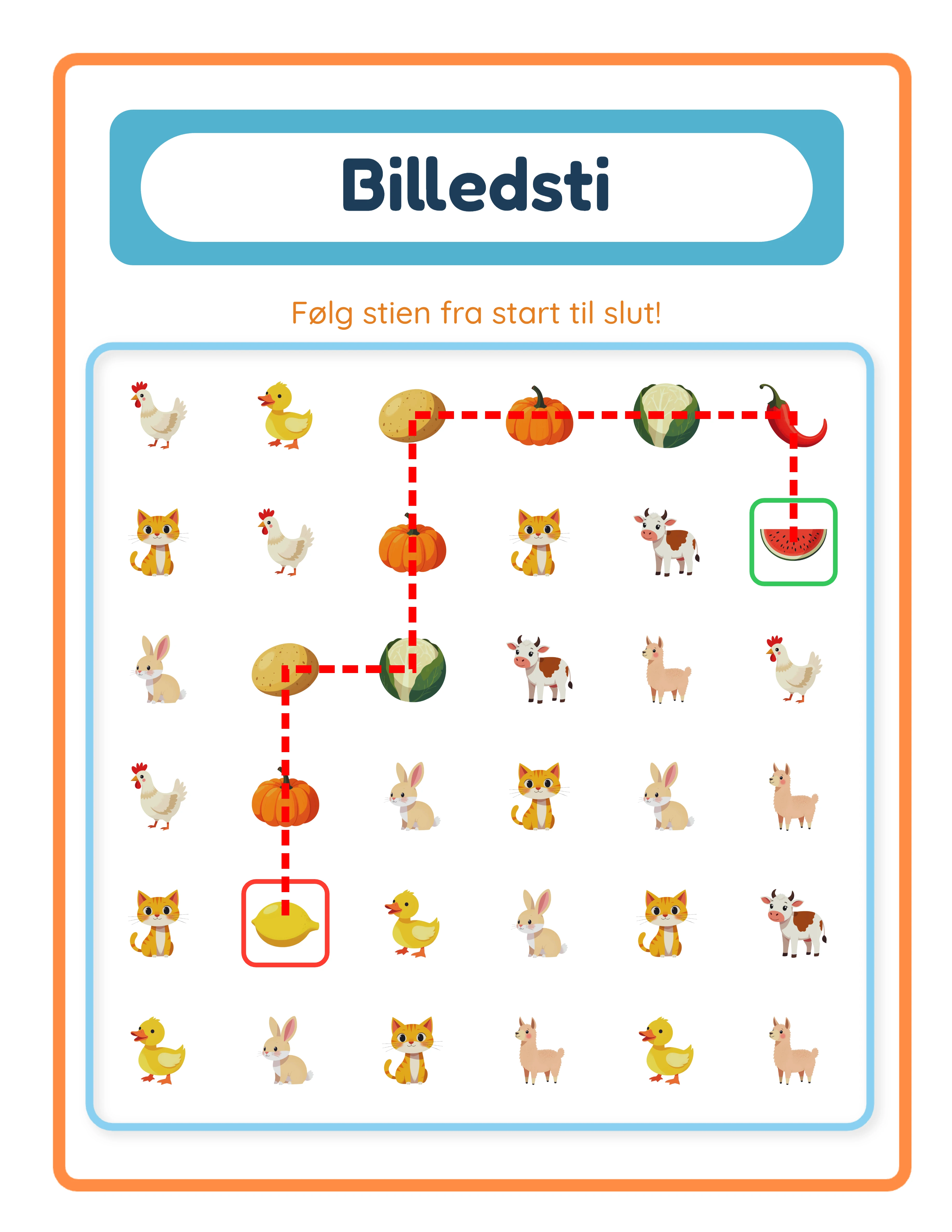 Picture pathway printable answer key