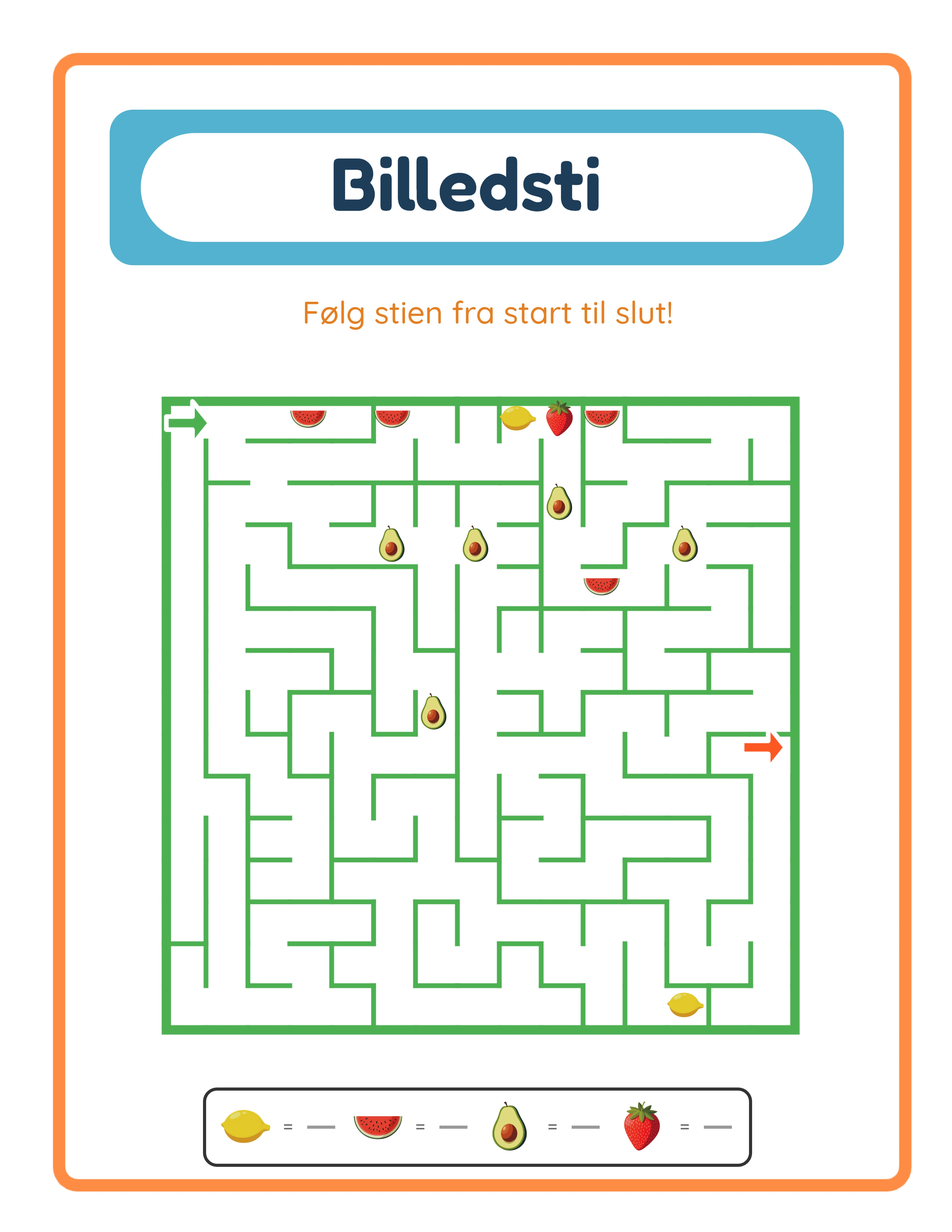 Professional picture pathway printable worksheet