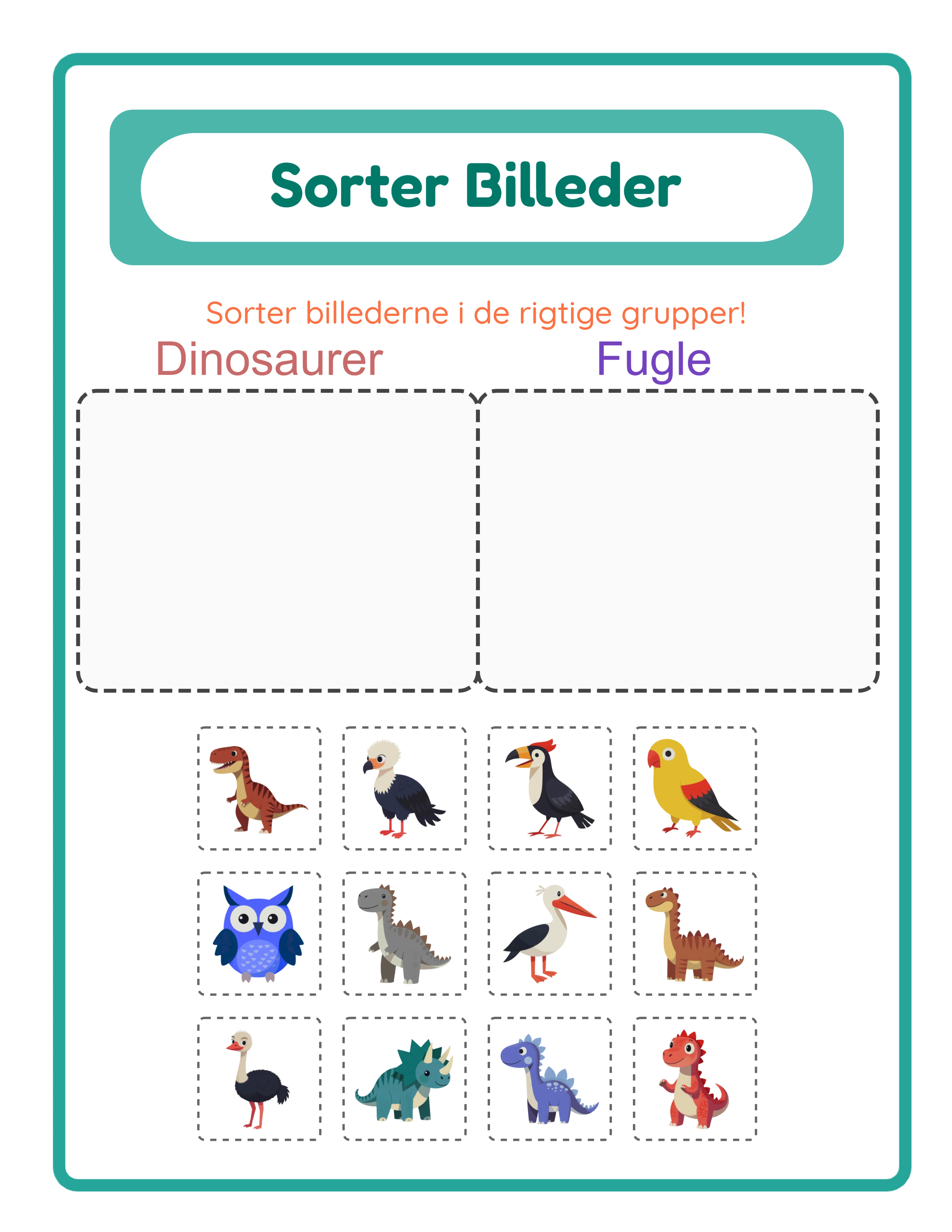 Picture Sort-arbejdsark — sample 3