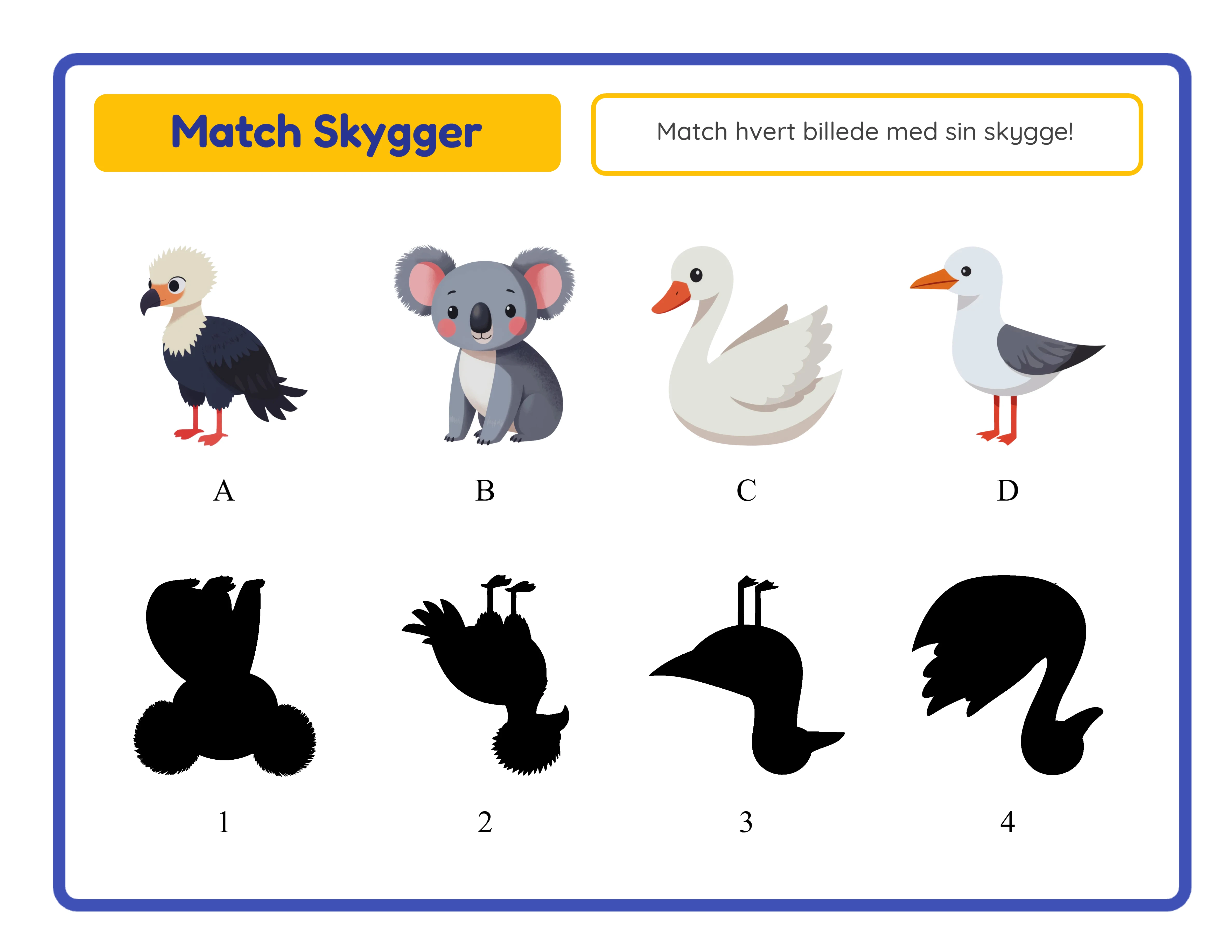 Matching-arbejdsark — sample 3