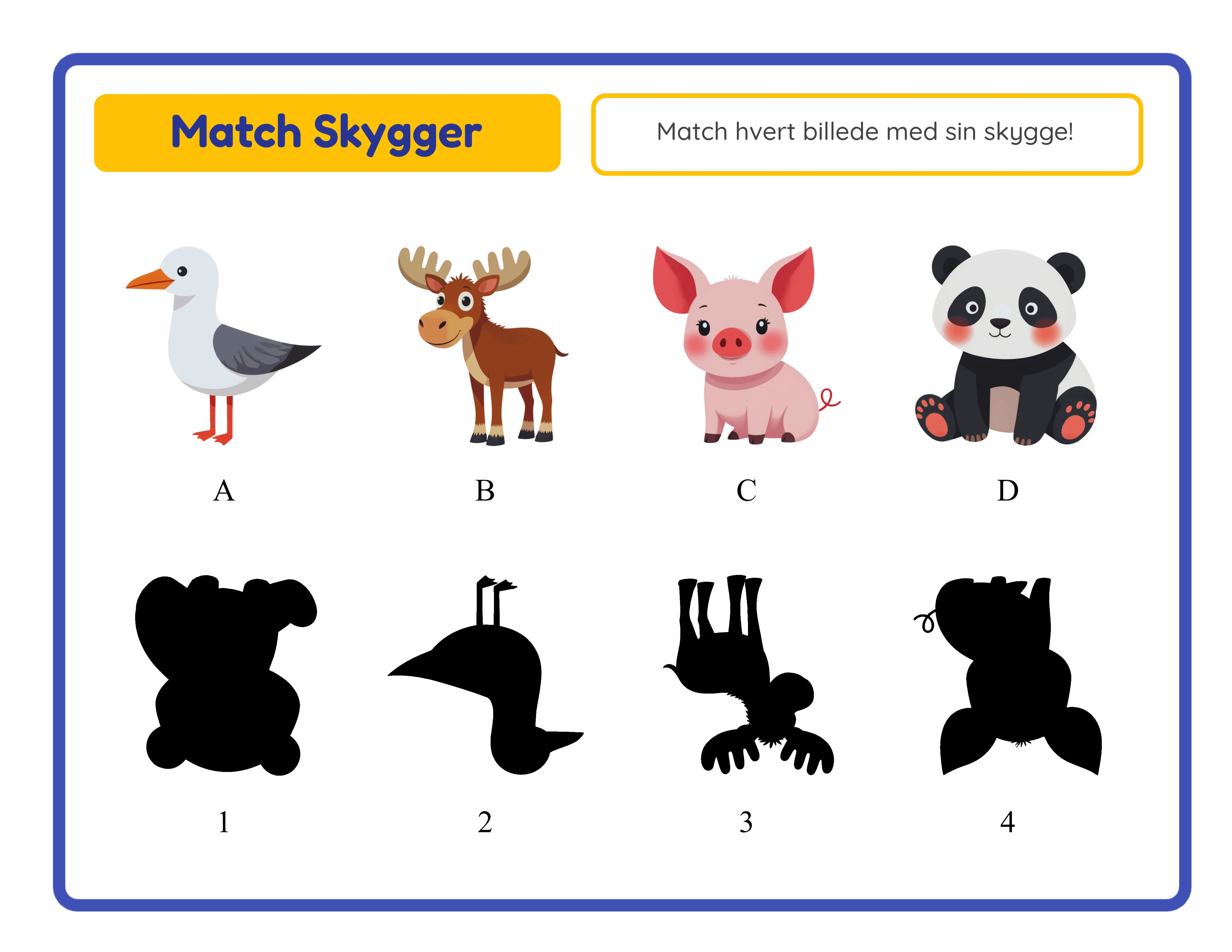 Shadow Match-arbejdsark — theme 6