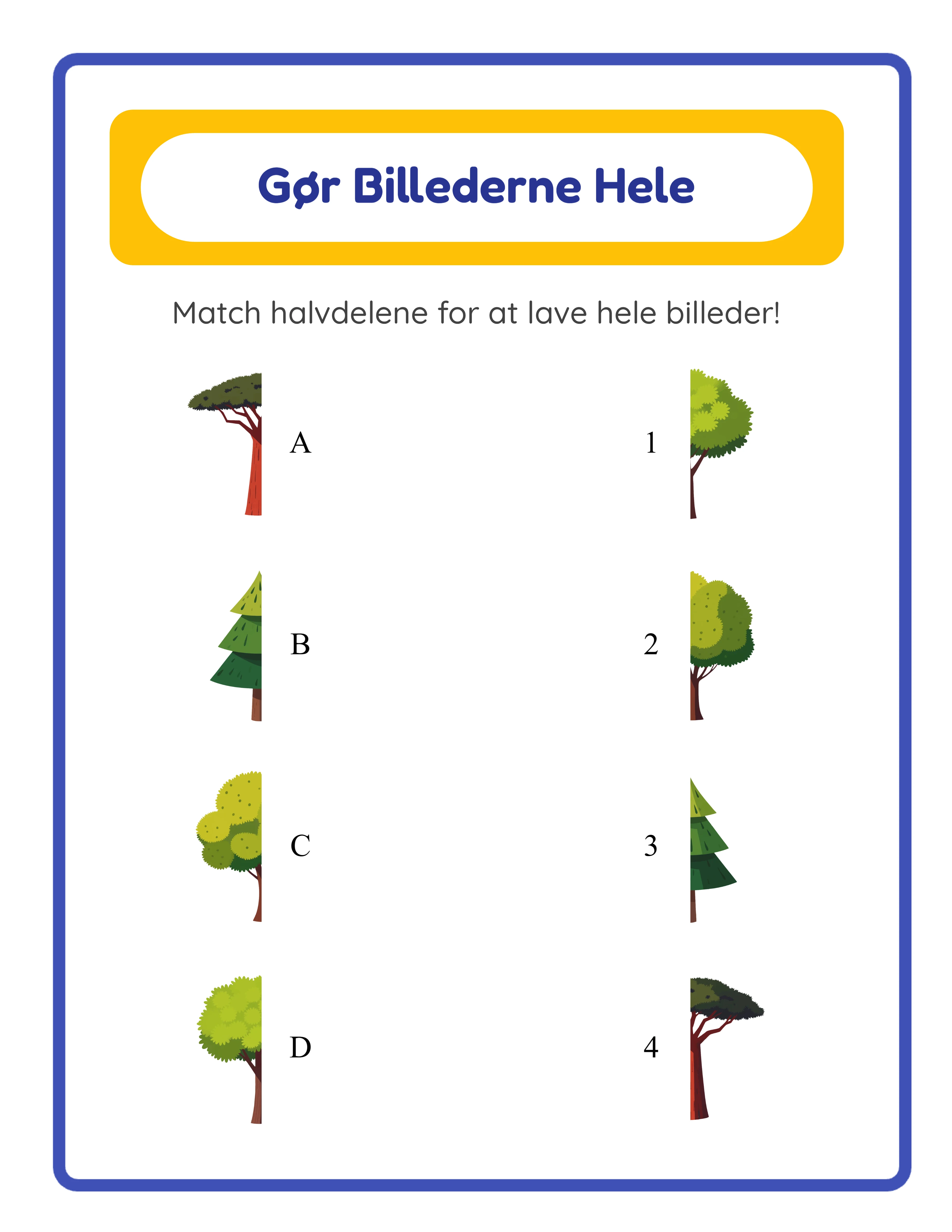 Eksempel Shadow Match-arbejdsark — prøv generatoren gratis