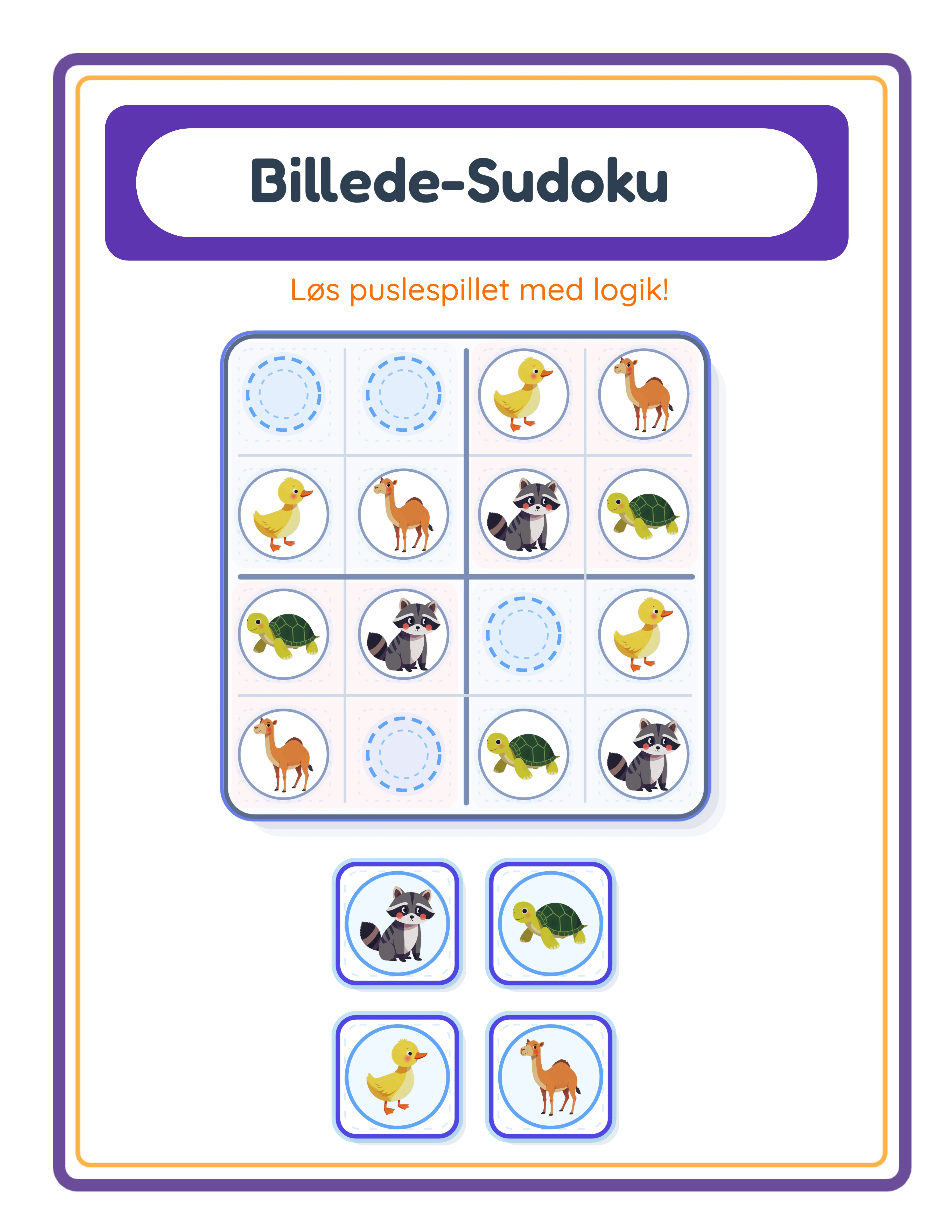 Addition-arbejdsark — sample 3