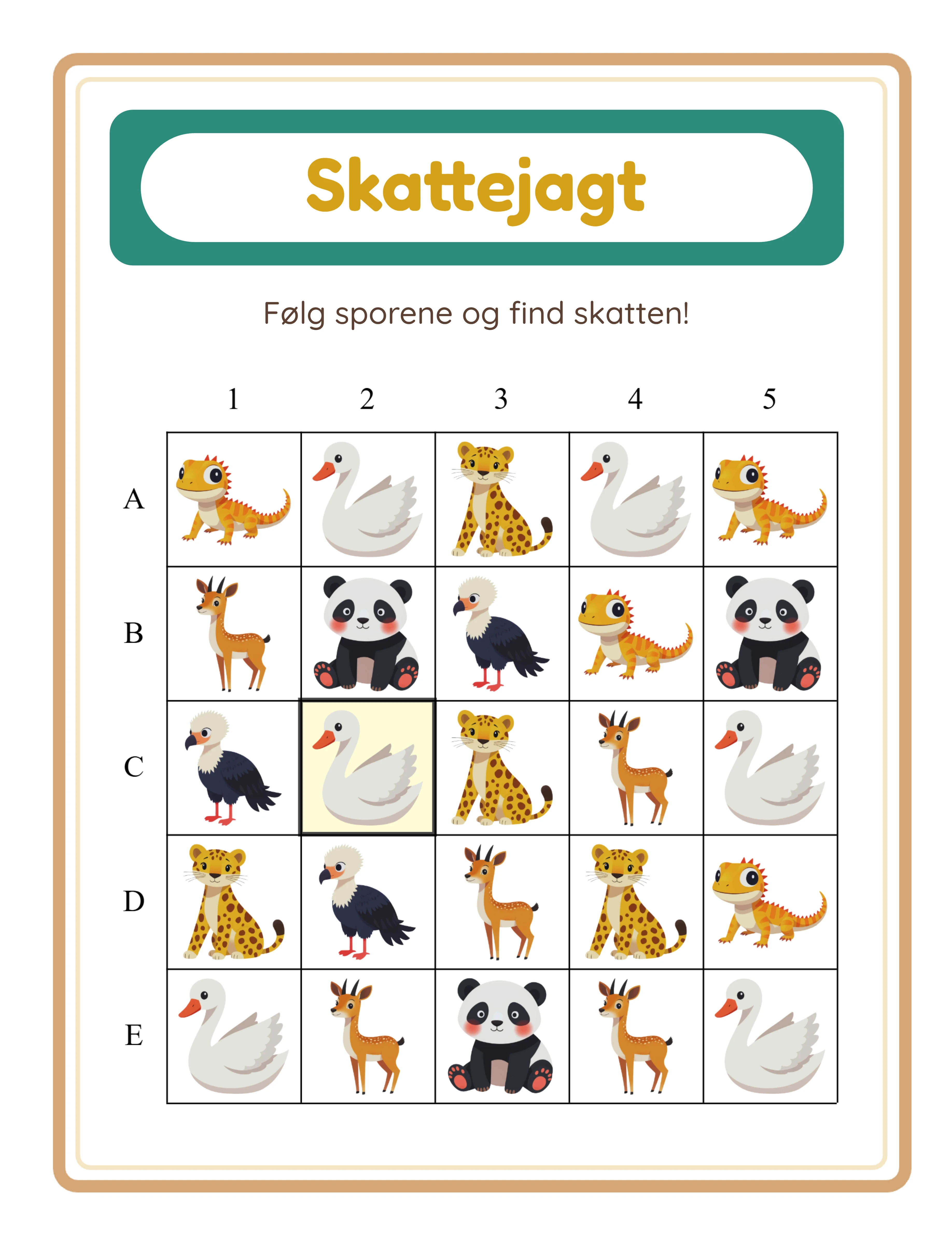 Treasure hunt printable answer key