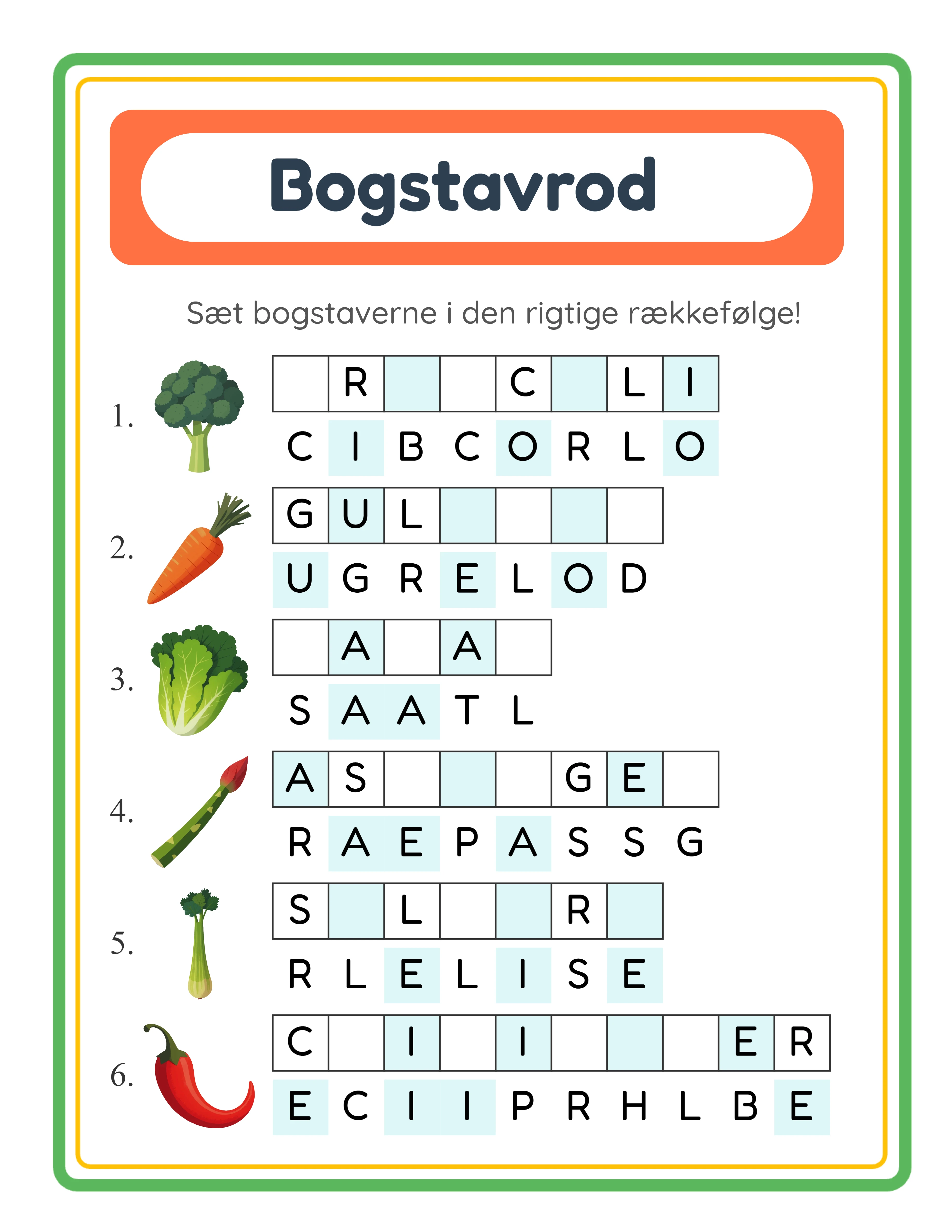 Word scramble — advanced challenges