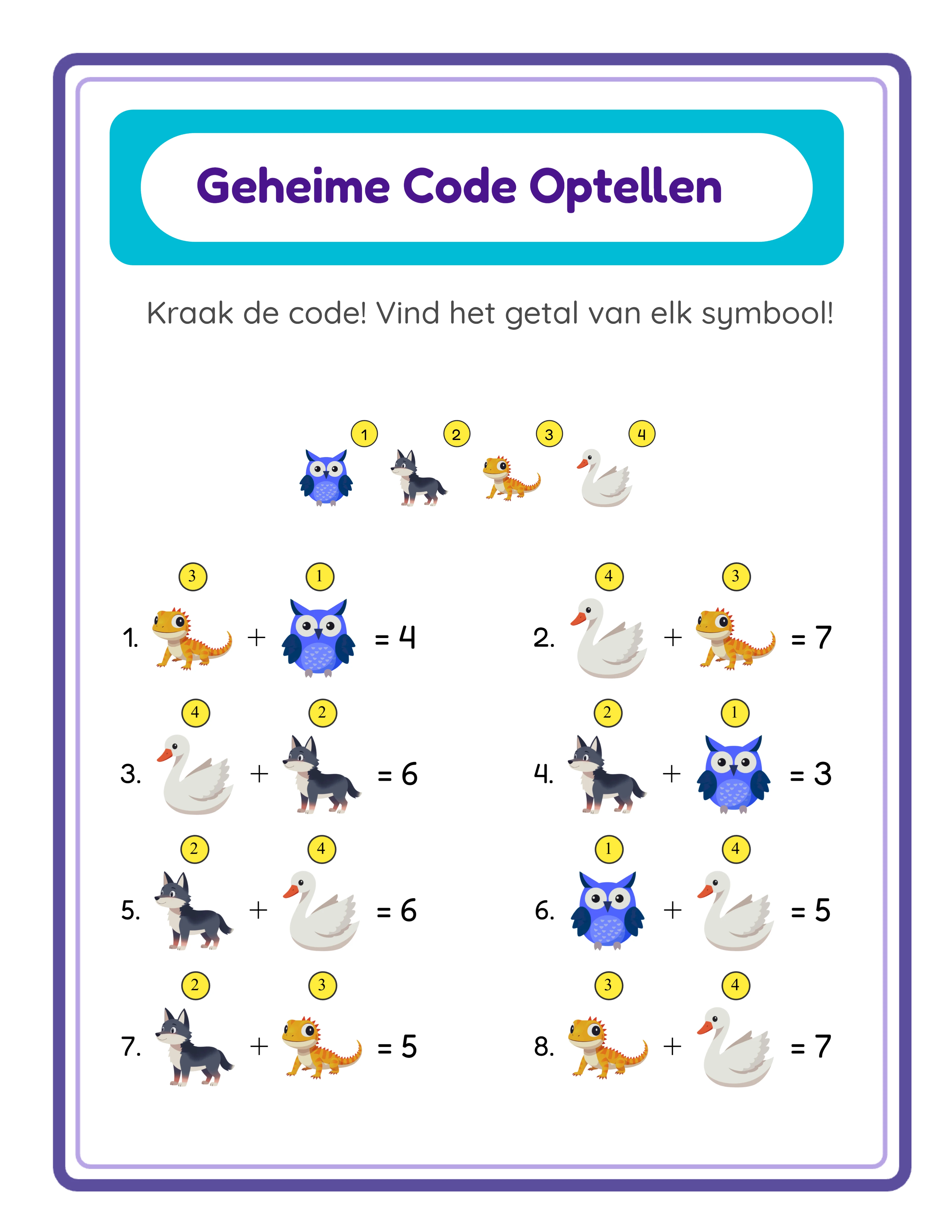 Code breaker printable answer key