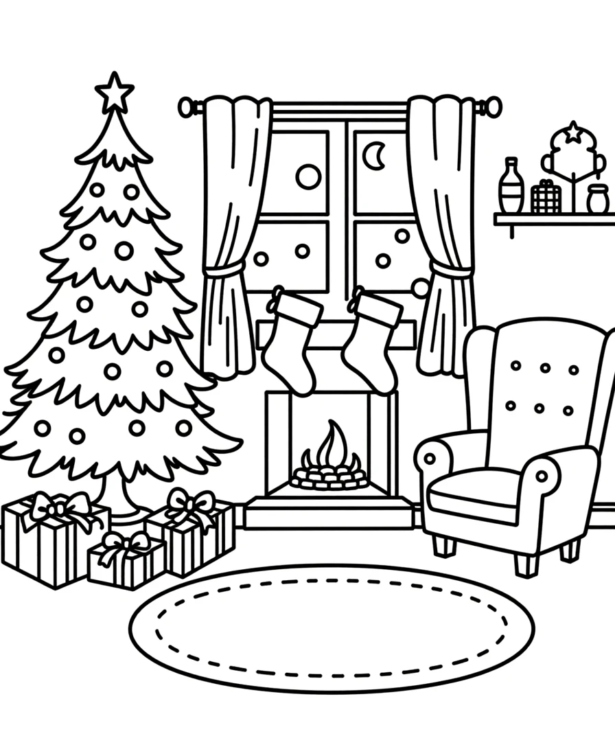 Coloring page — fun scene to color