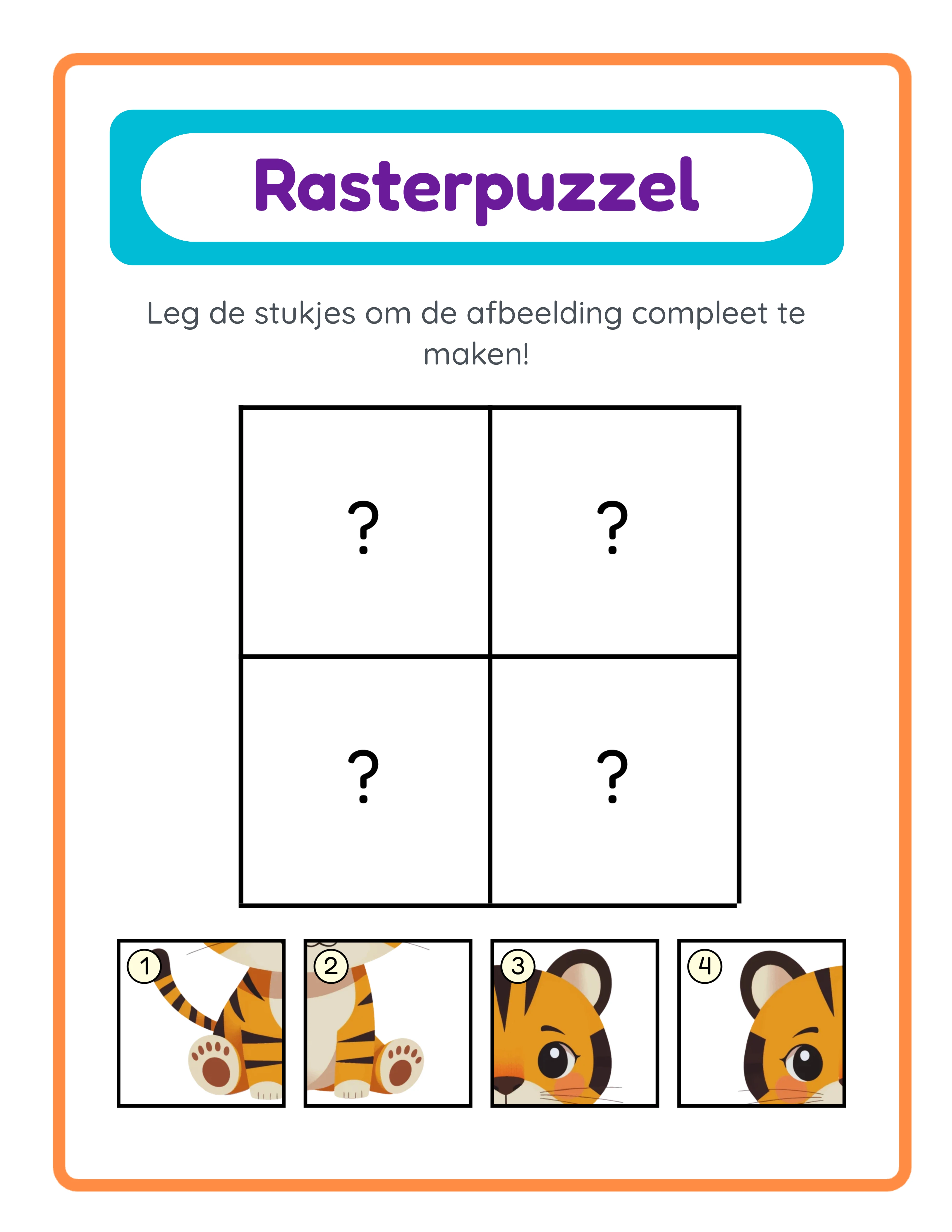 Koppel het raster! — Werkblad voorbeeld 2