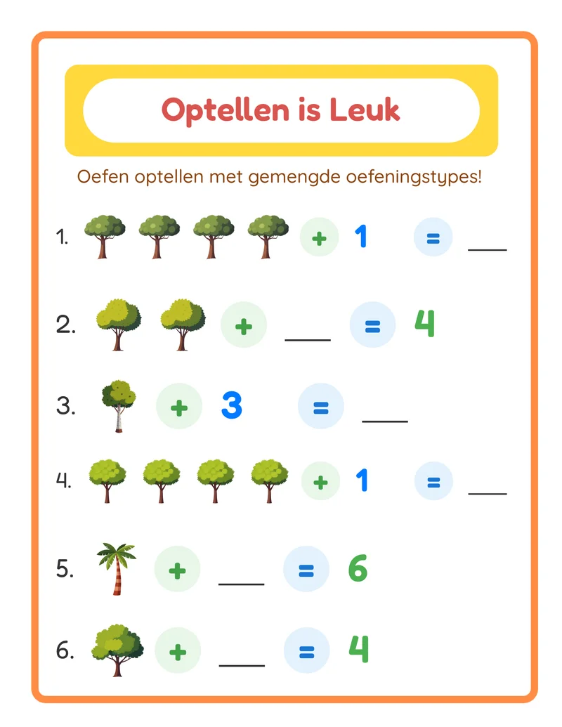Optelwerkbladen