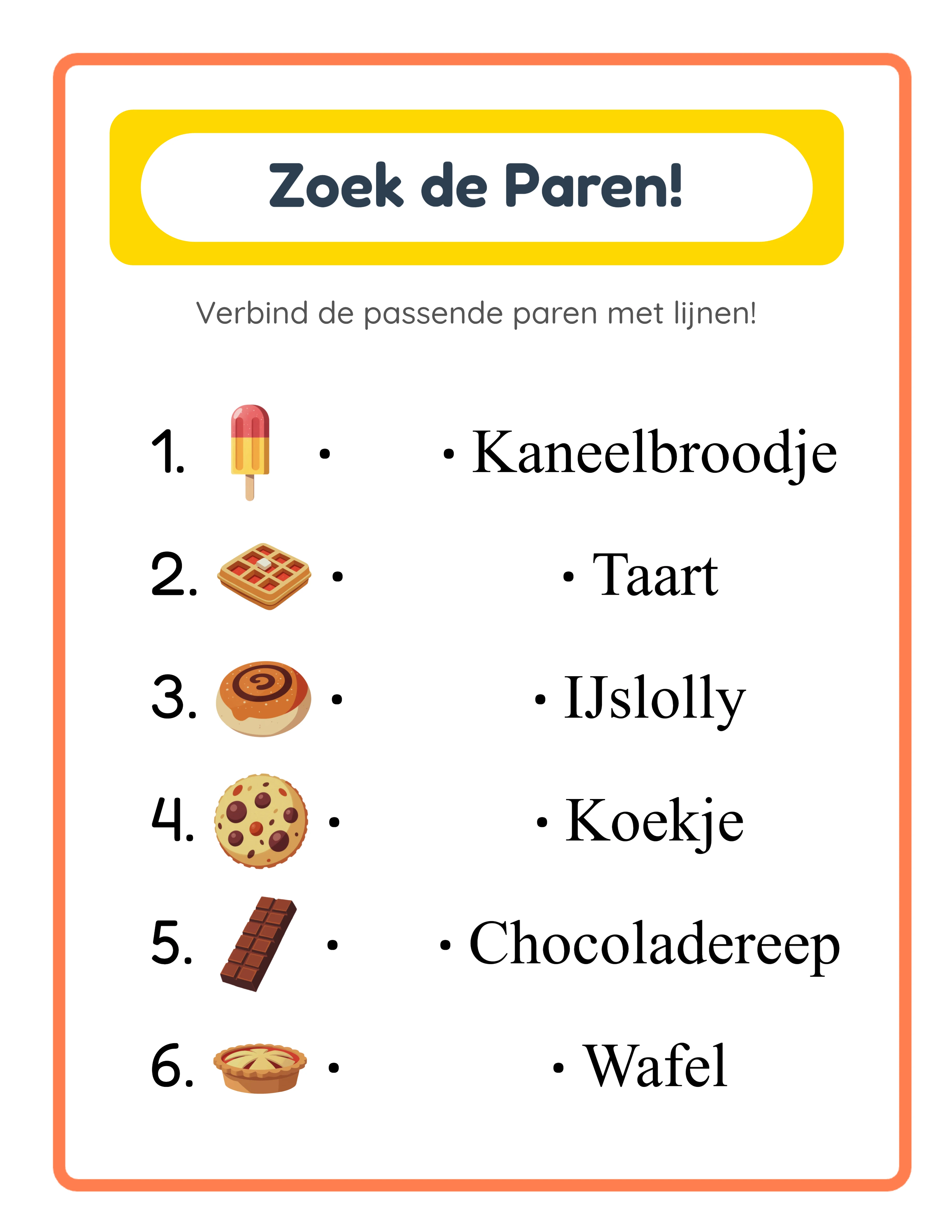 Vind het paar! — Werkblad voorbeeld 3