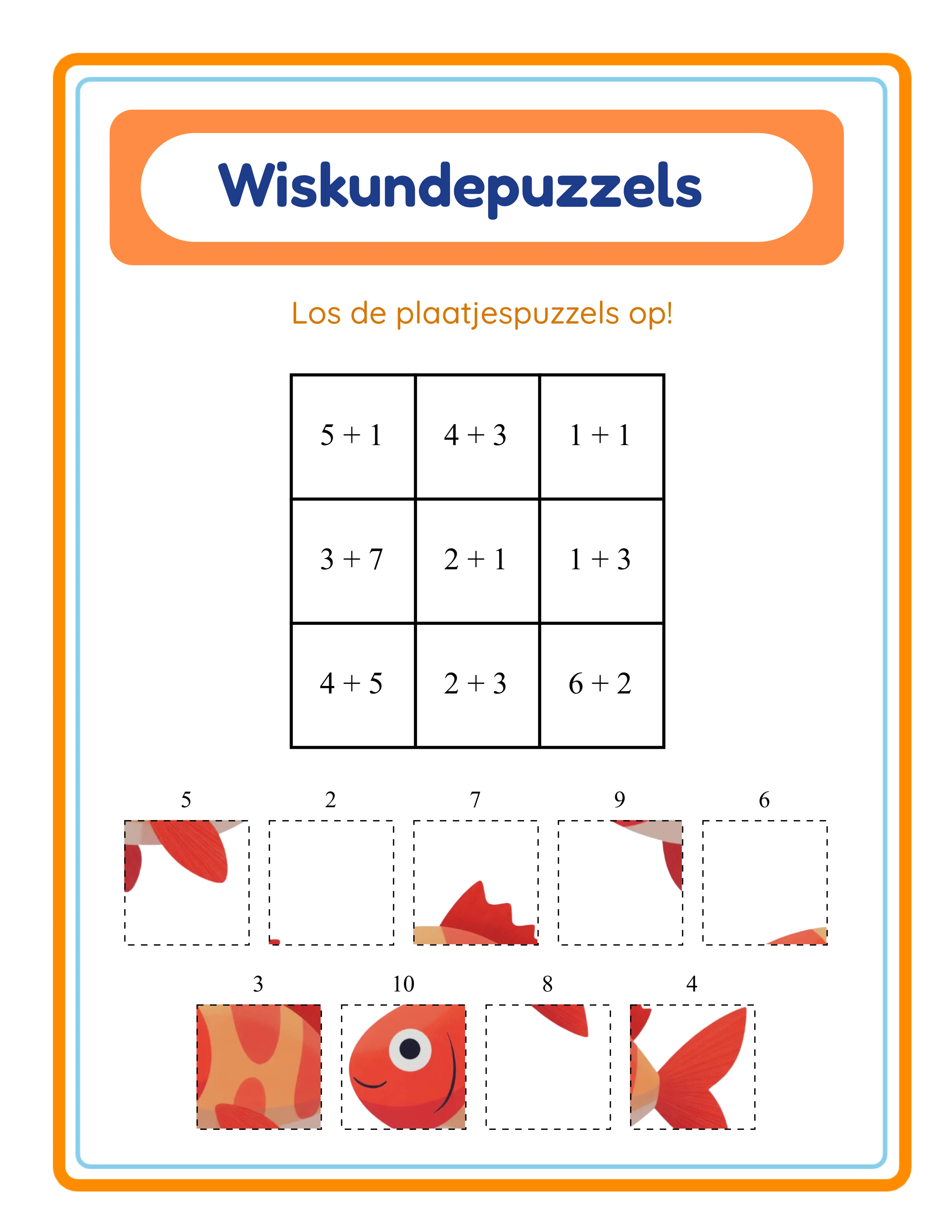 Math puzzle printable worksheet — themed picture reveal