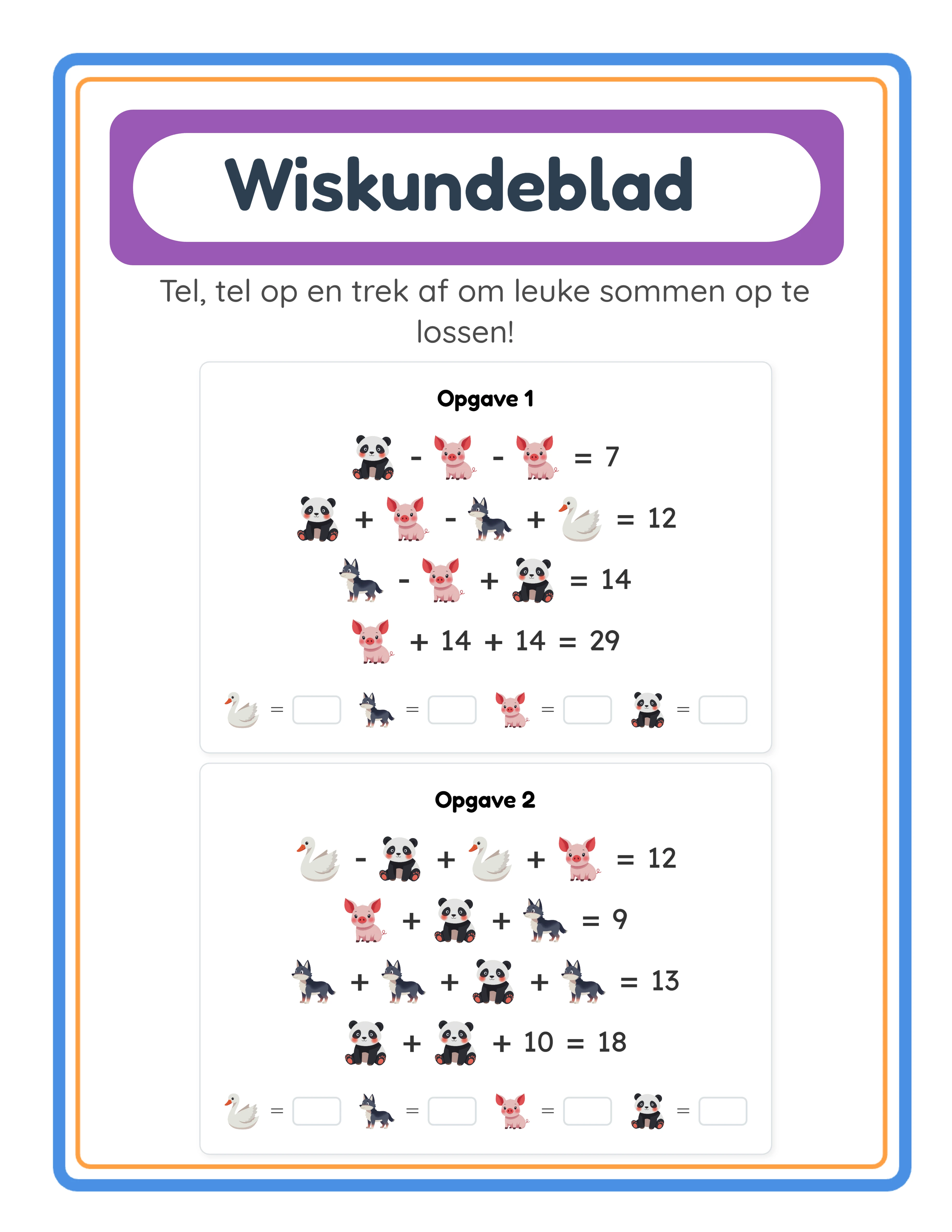Rekenwerkbladen! — Uitgelicht werkblad