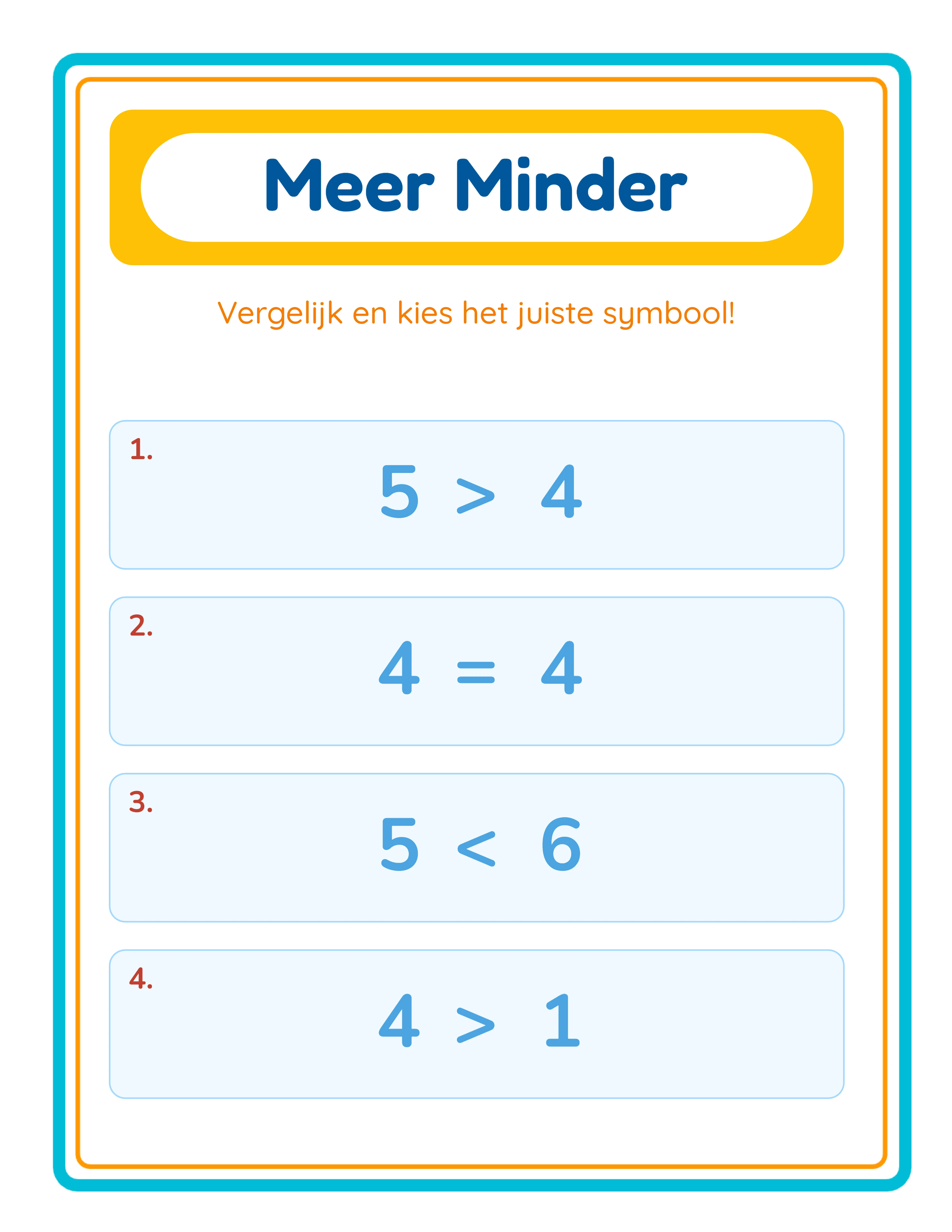 More-less printable answer key