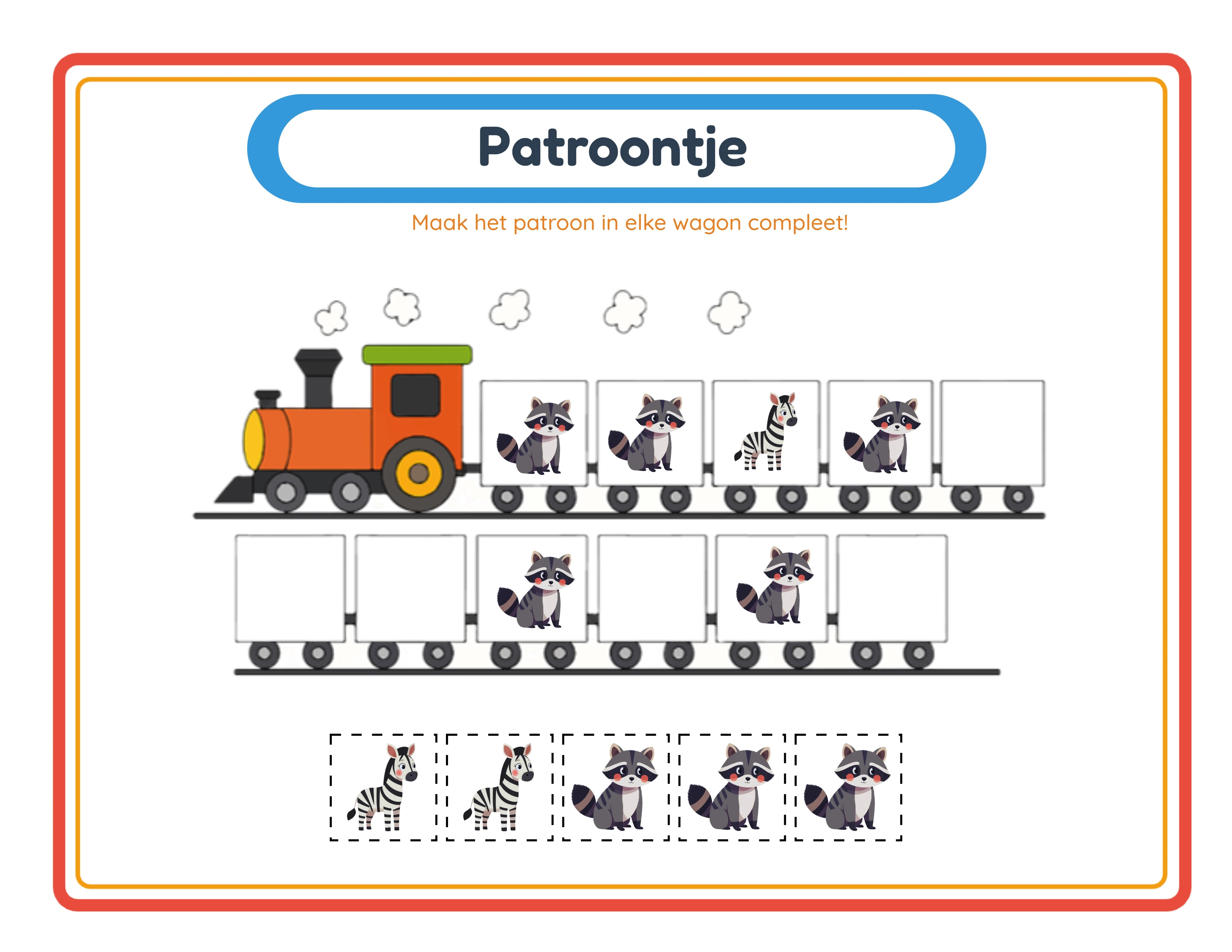 Ontdek het patroon! — Werkblad voorbeeld 3