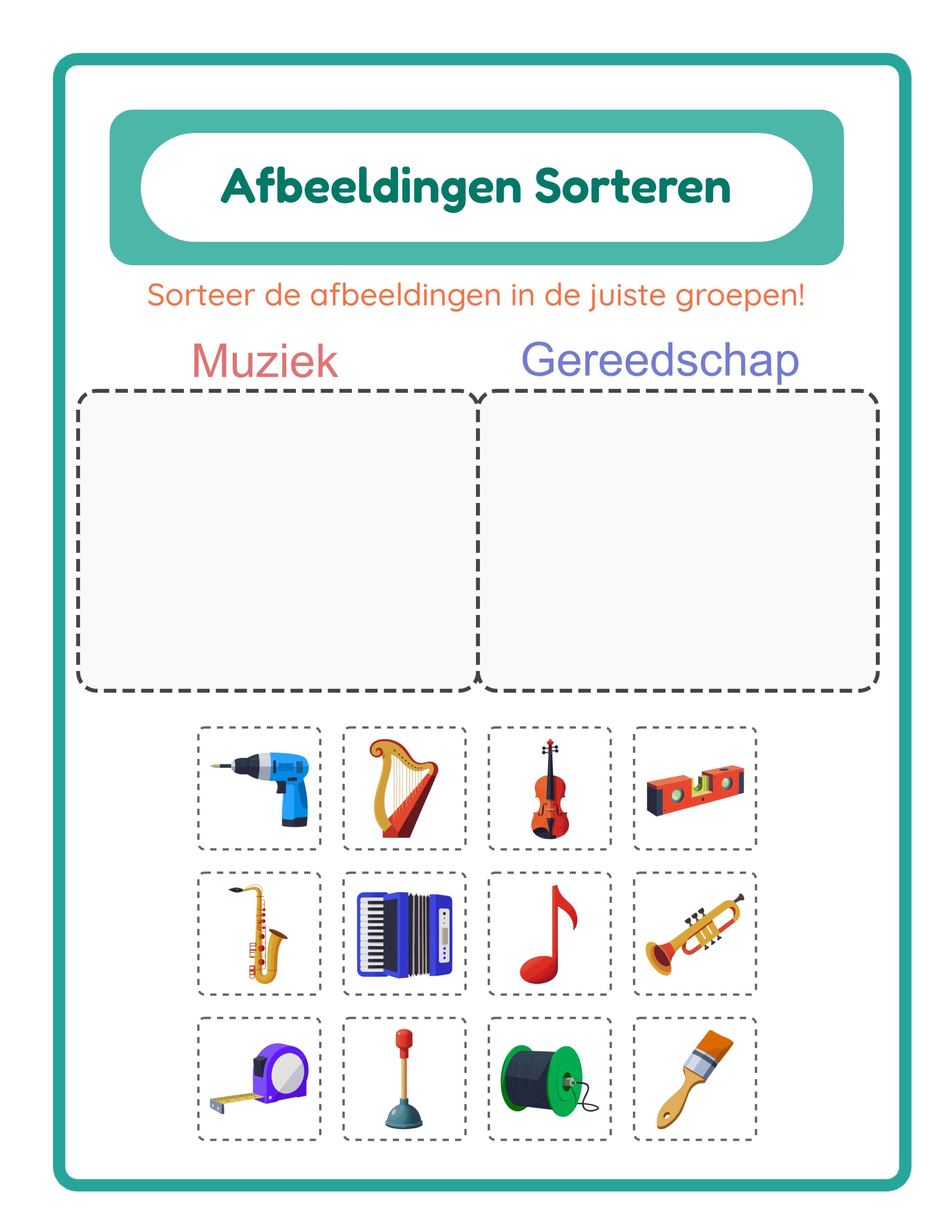 Sorteer het! — Uitgelicht werkblad