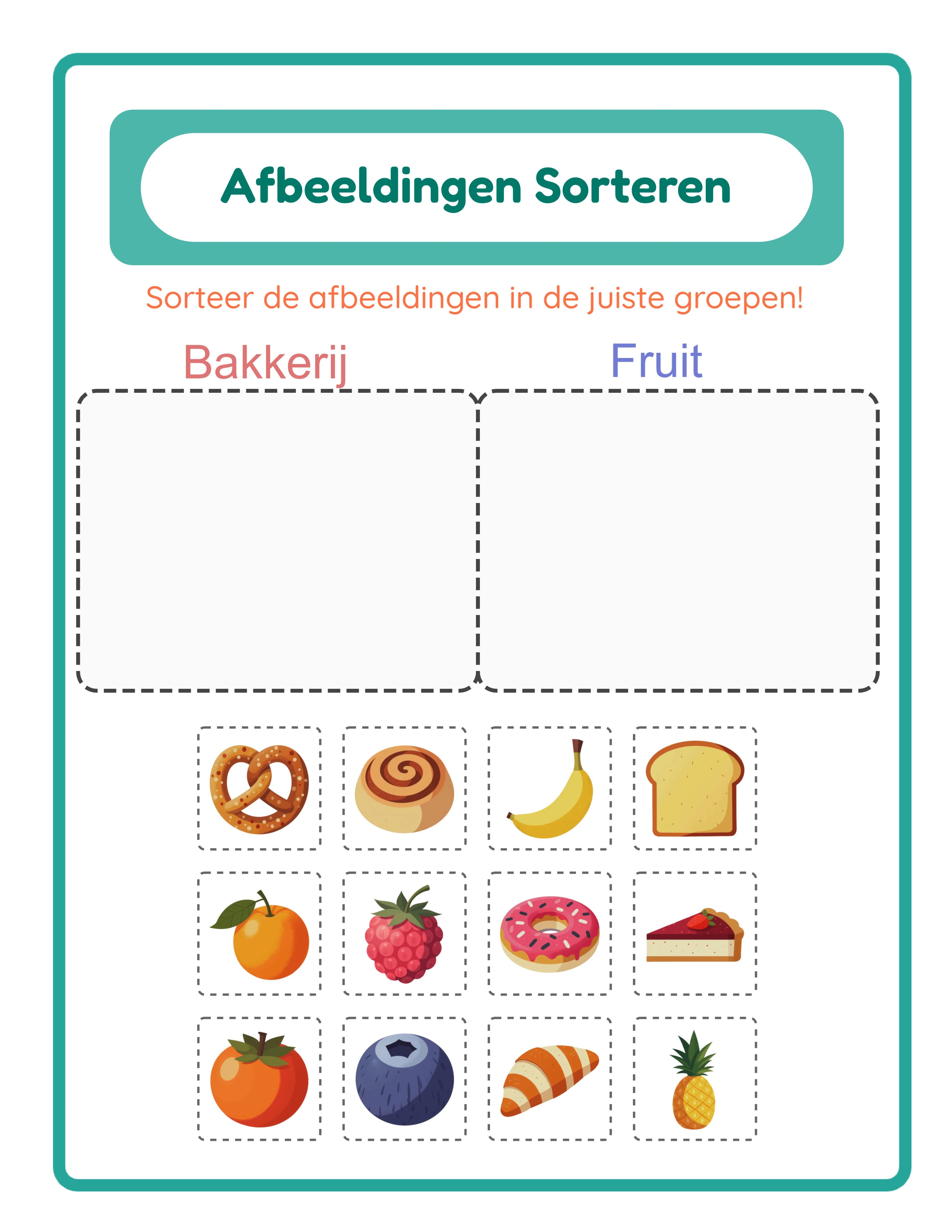 Picture sort — themed sorting activity
