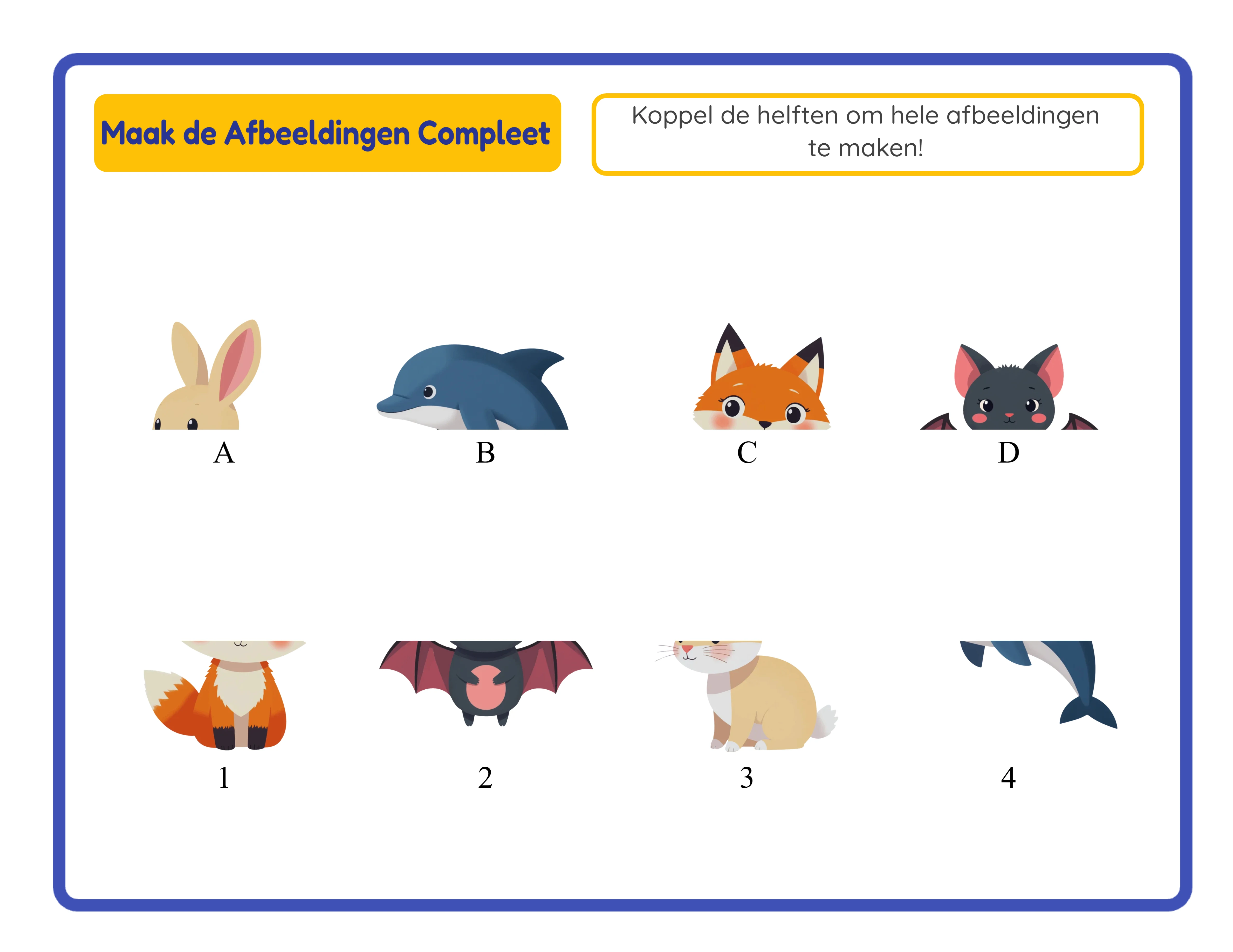 Vind de schaduw! — Werkblad voorbeeld 3