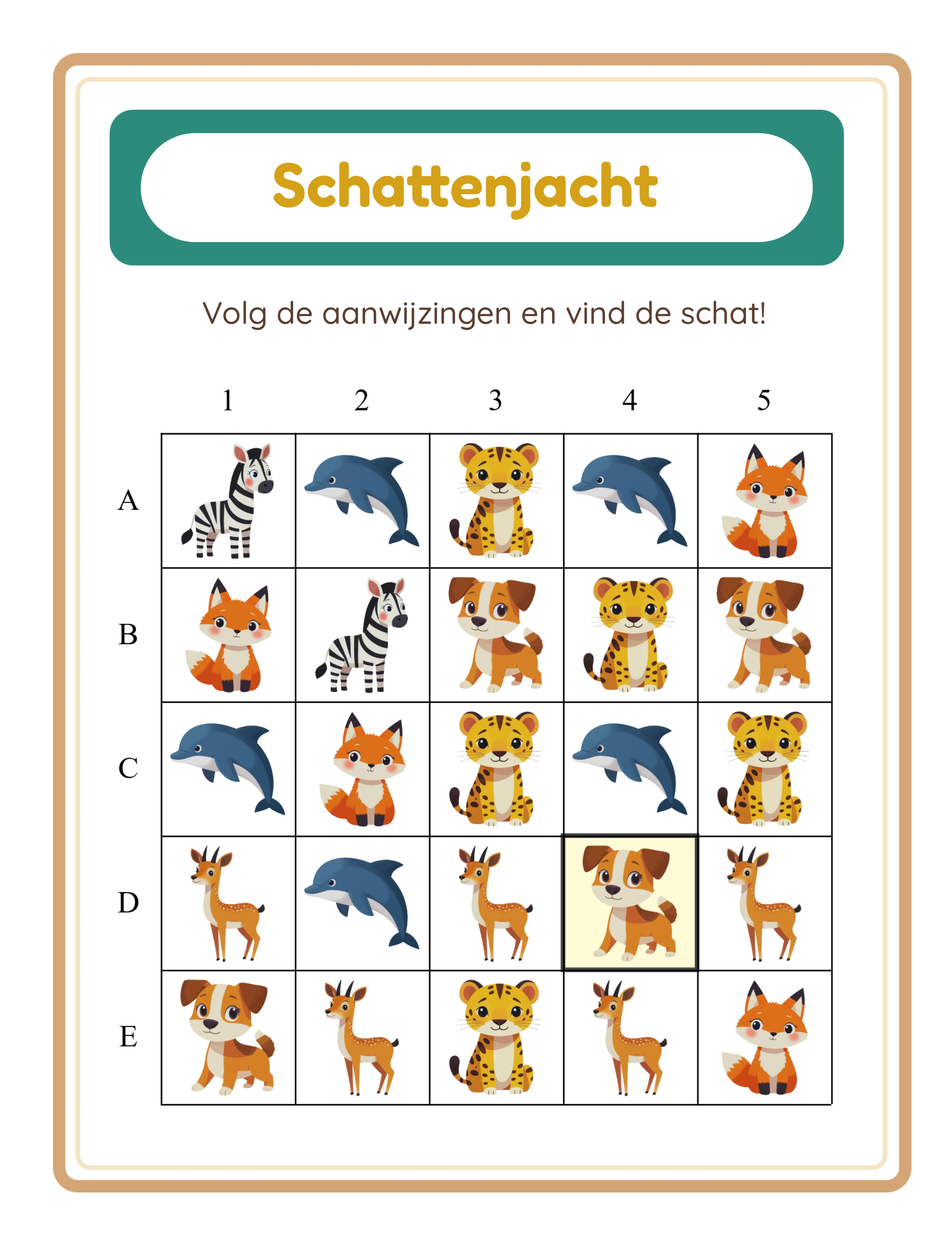 Treasure hunt printable answer key