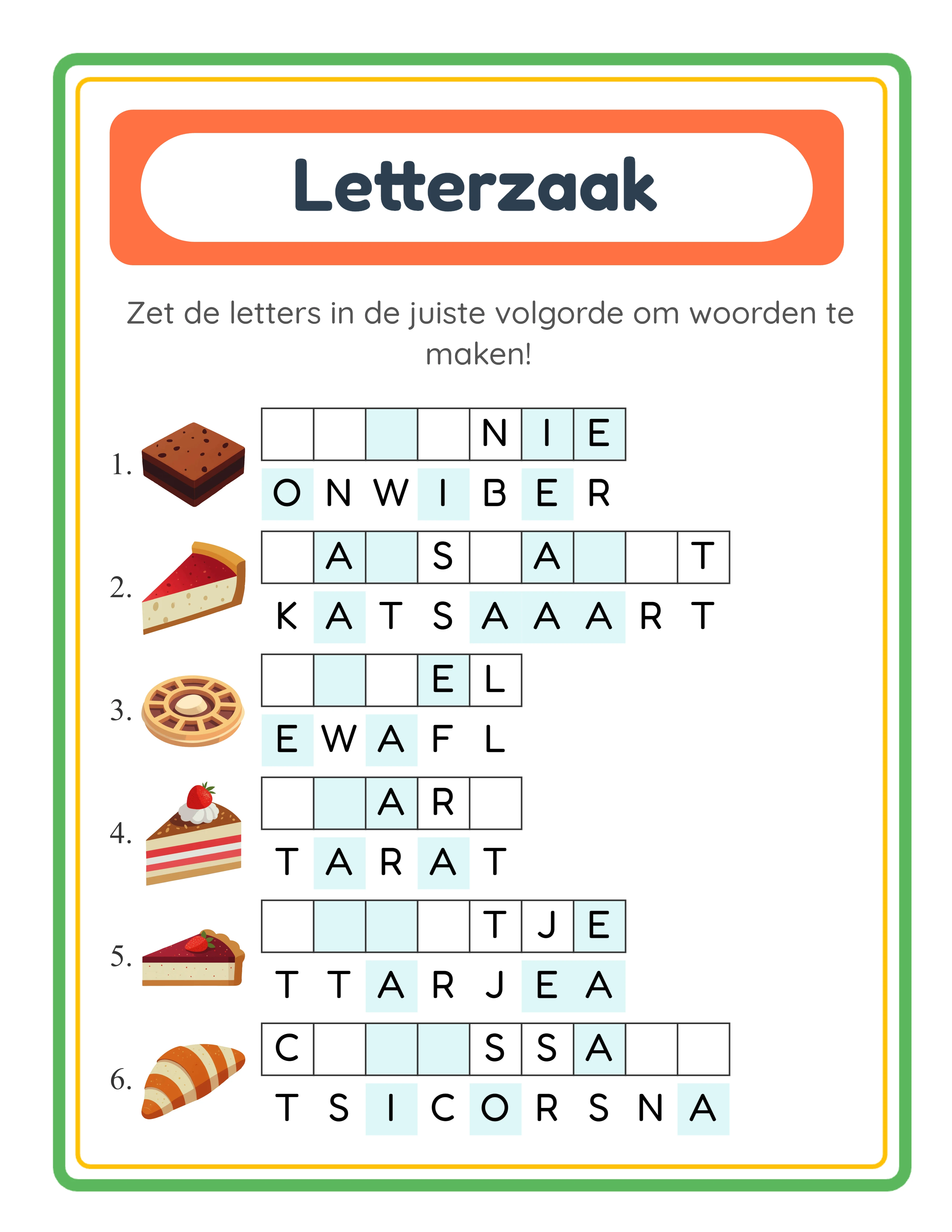 Word scramble — advanced challenges