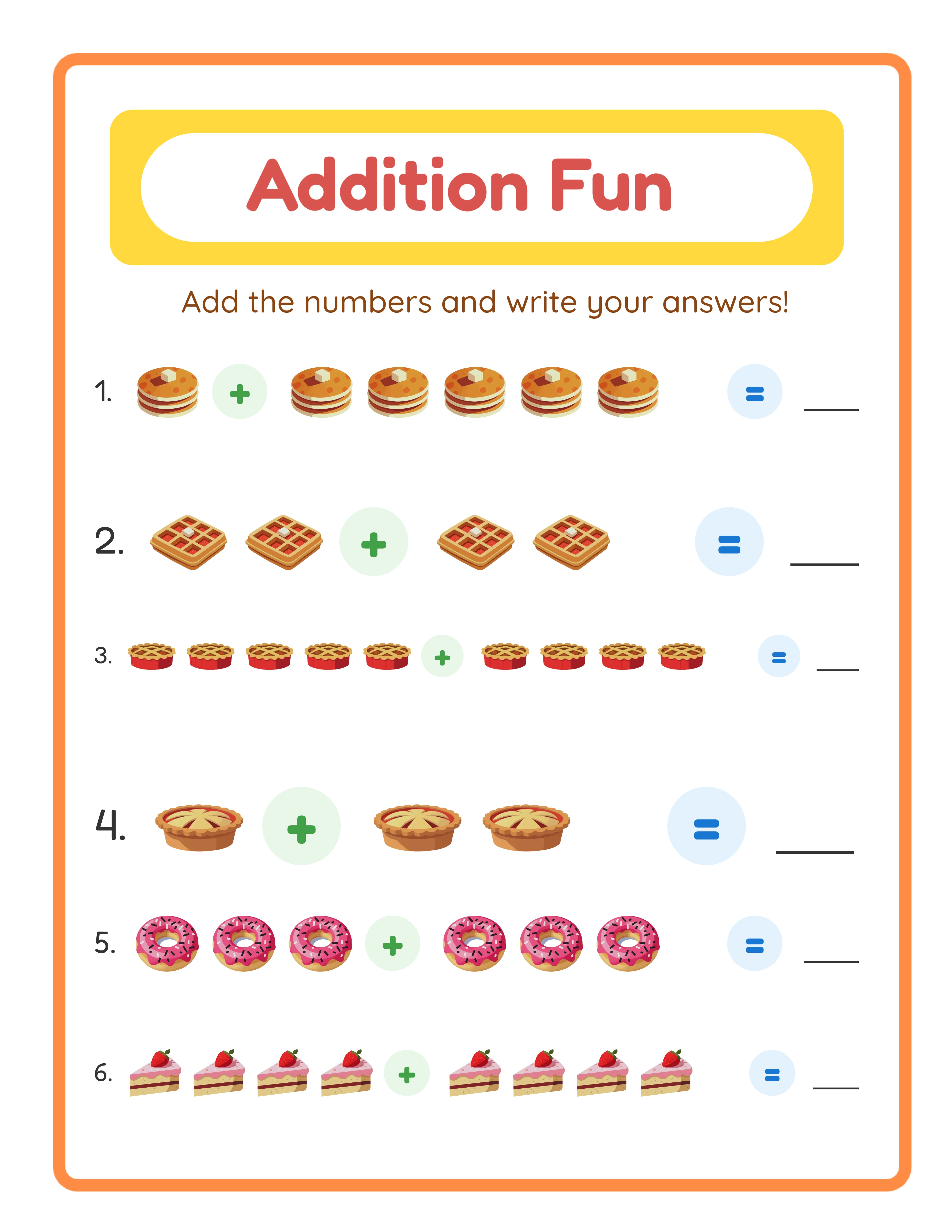 Addition printable — Theme Pack B theme