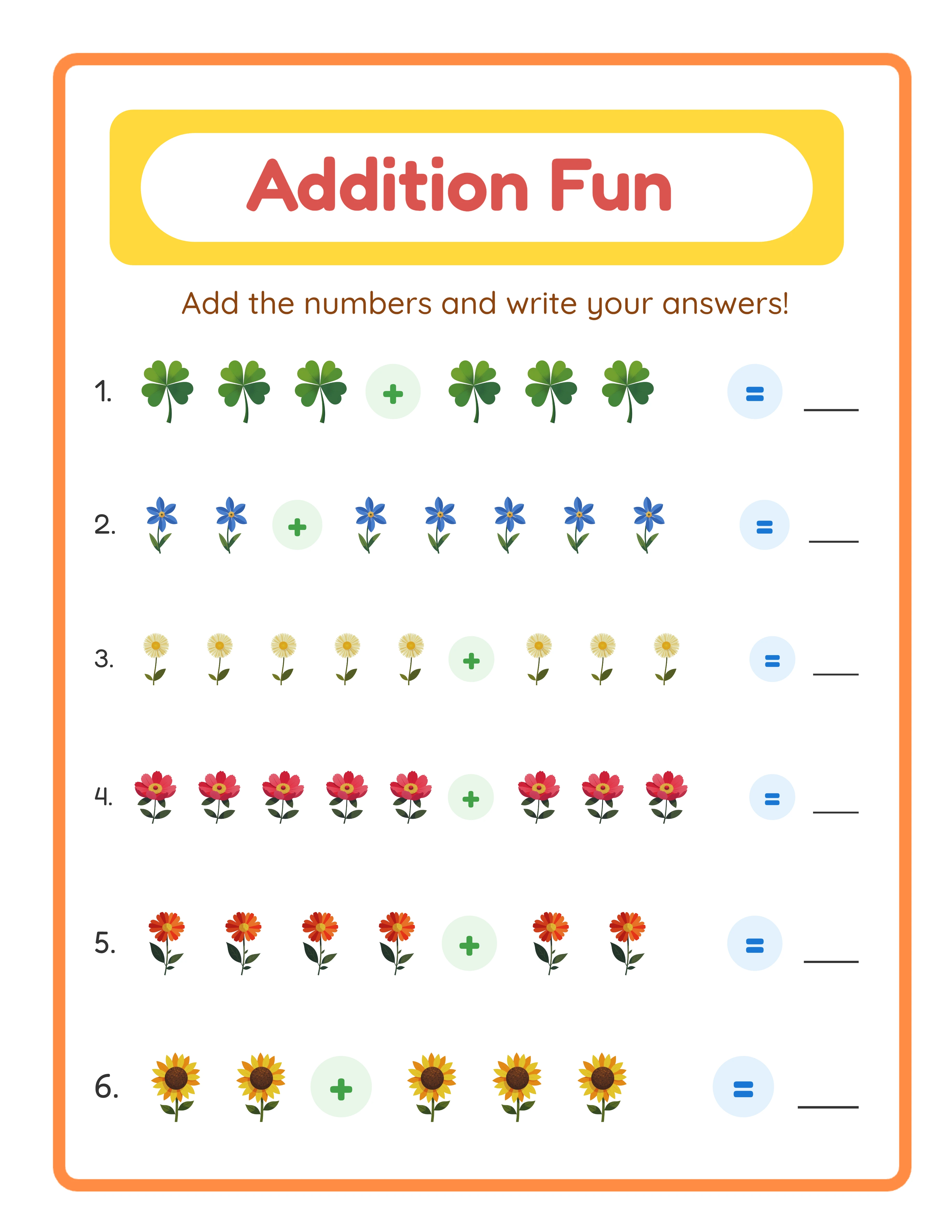 Professional addition printable worksheet — intermediate difficulty with themed visuals