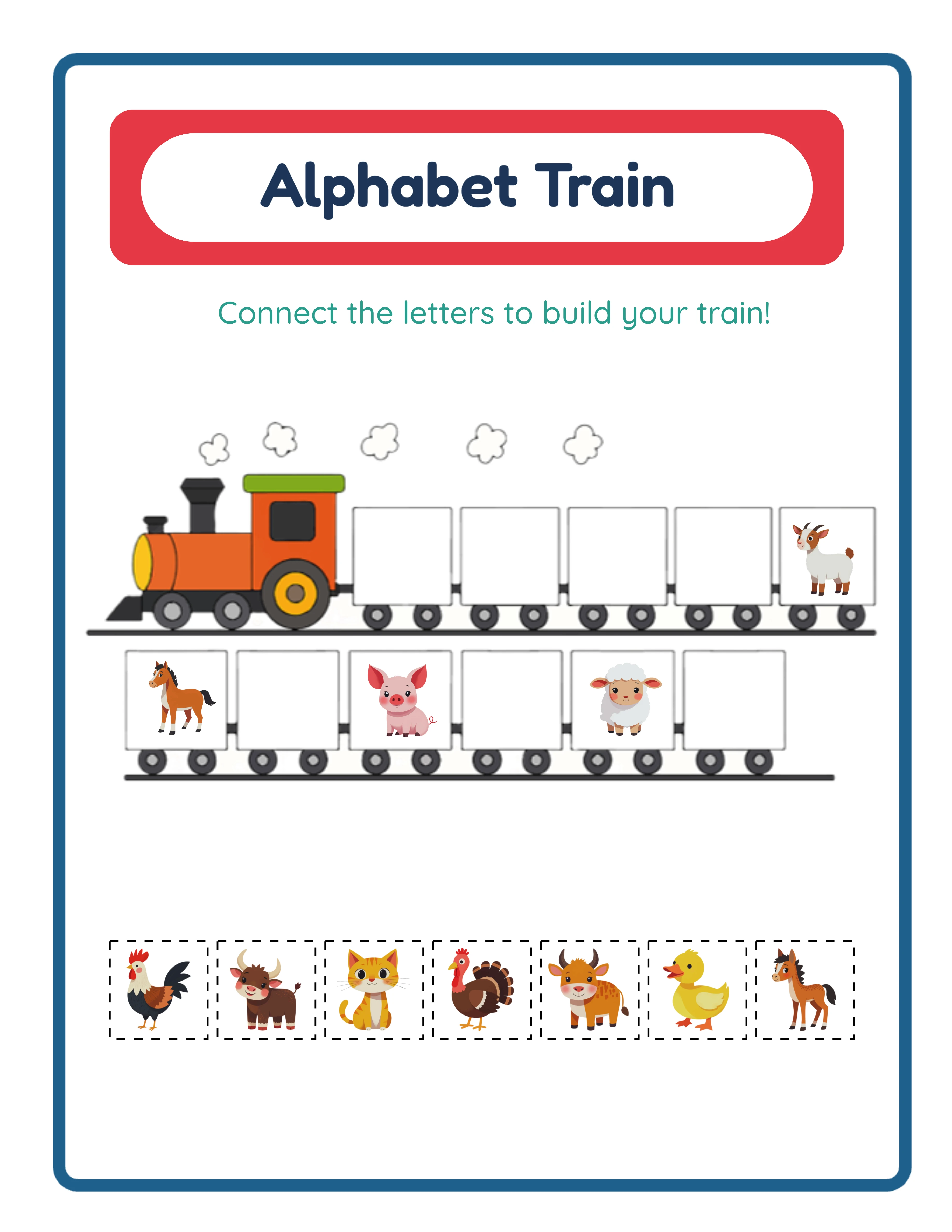 Alphabet train — themed variation