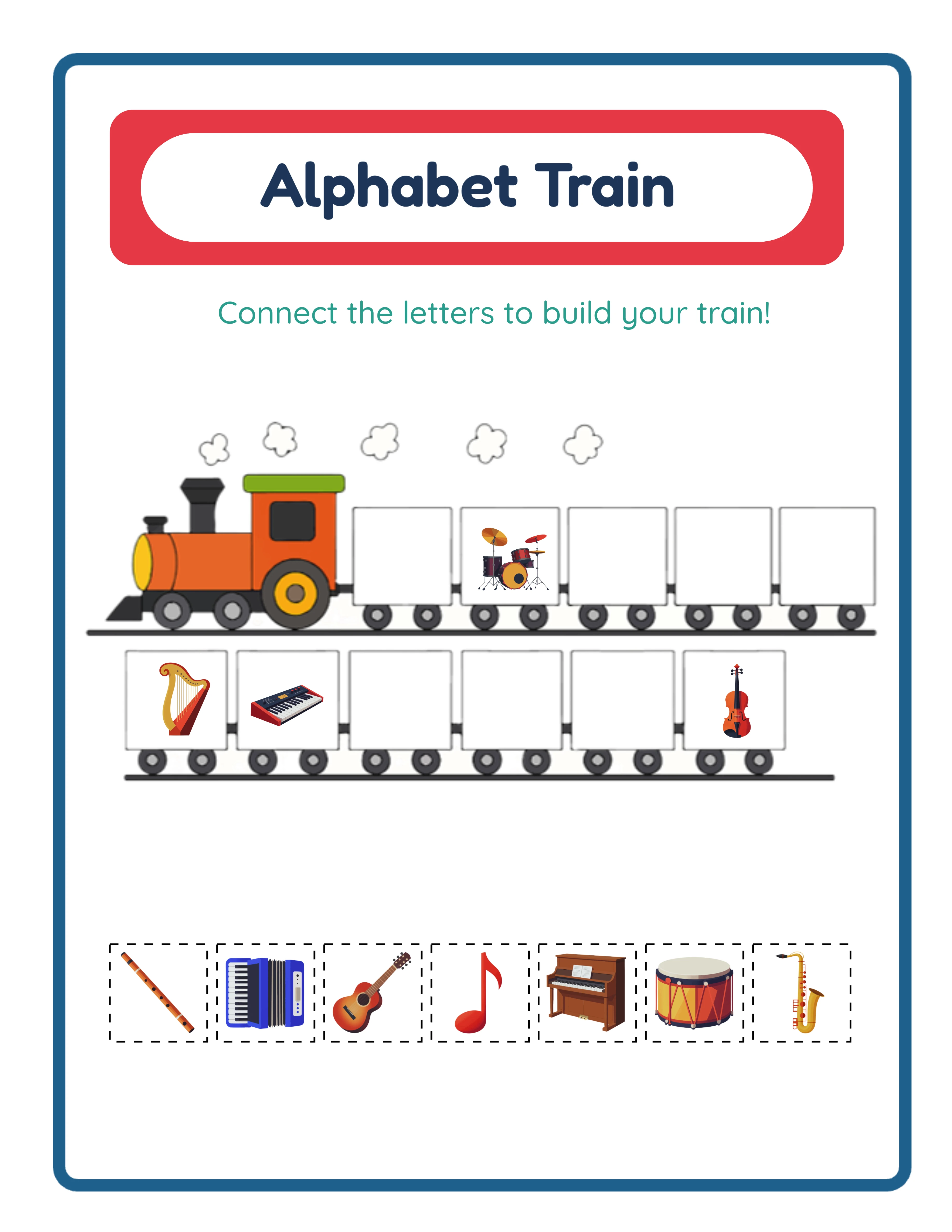 Champion alphabet train — upper and lowercase
