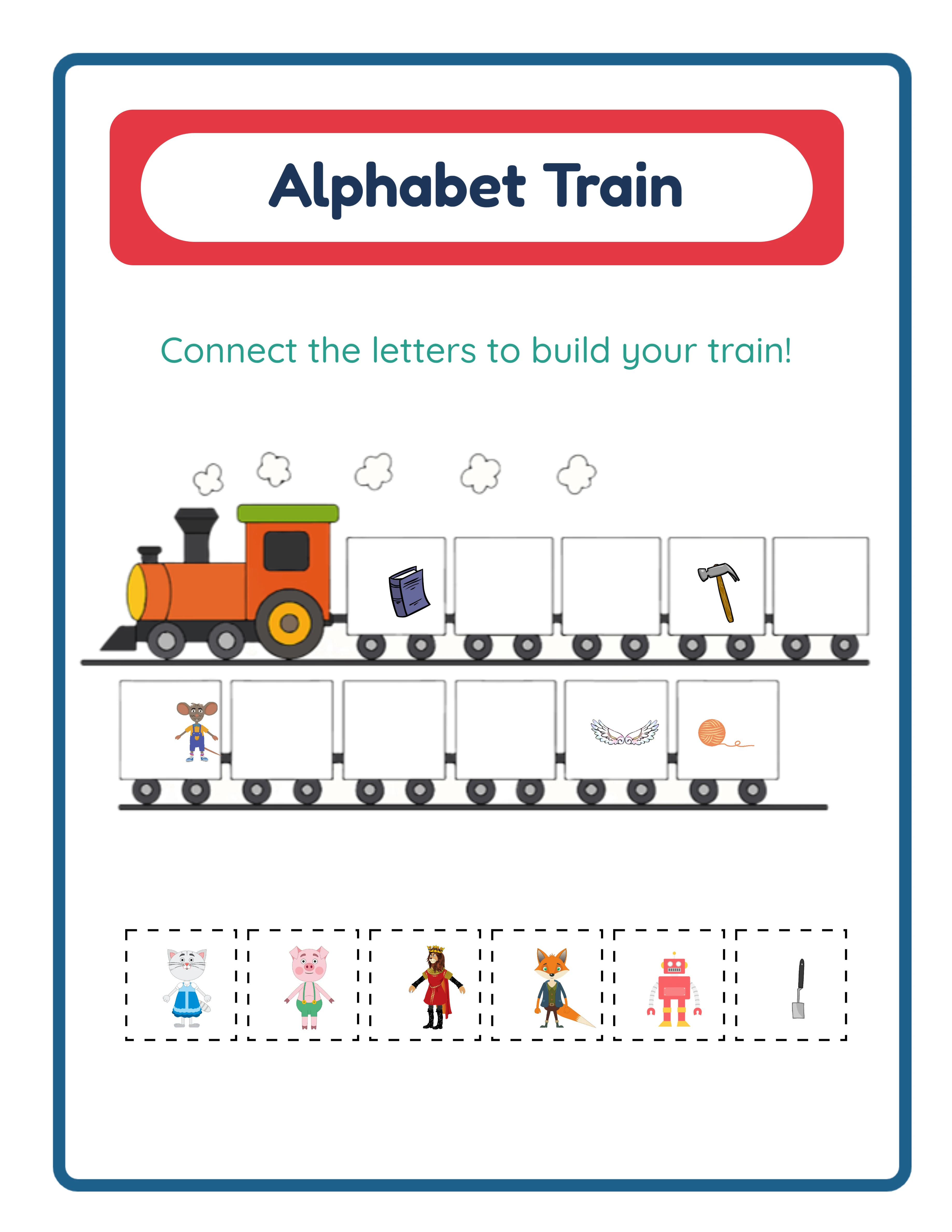Builder alphabet train — full alphabet