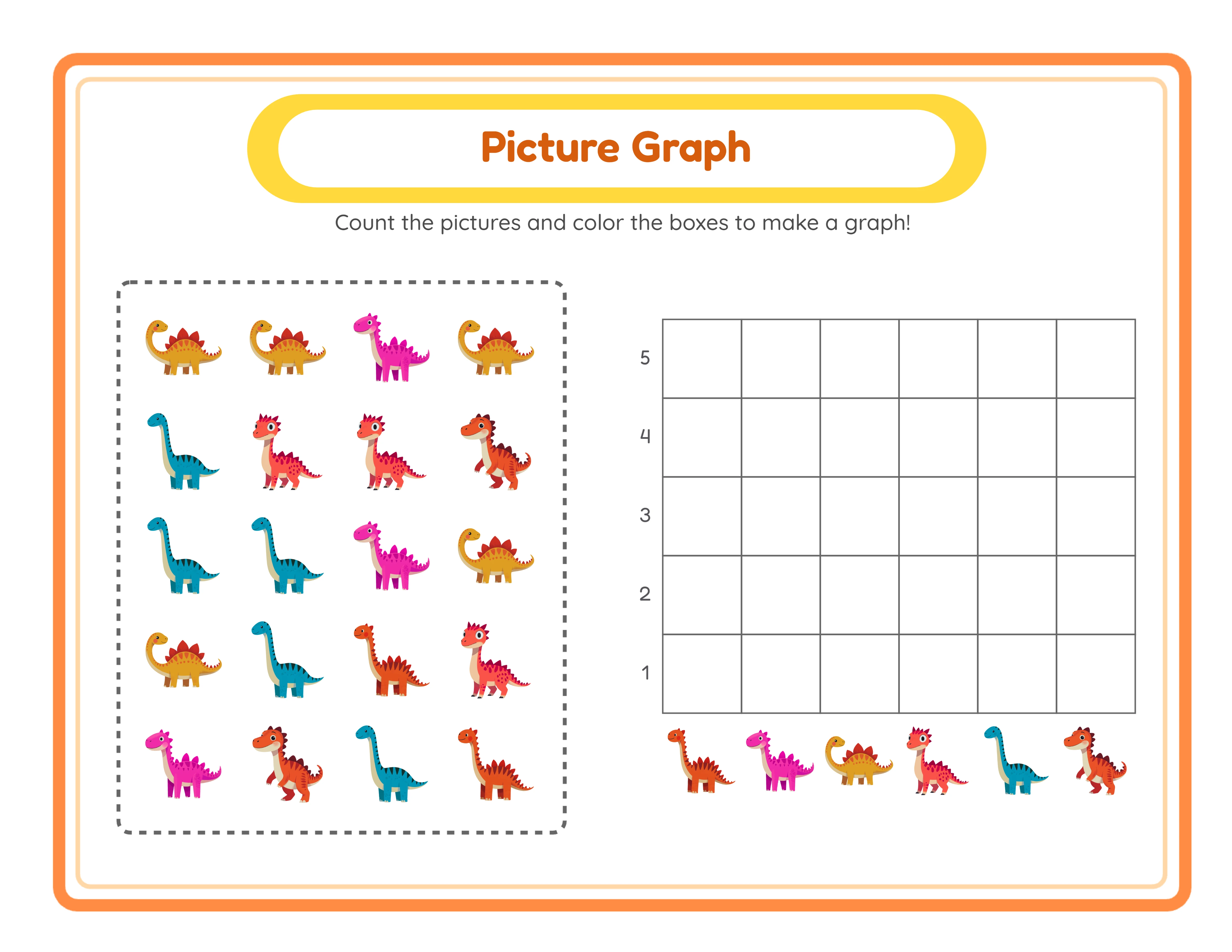 Picture graph practice — themed layout