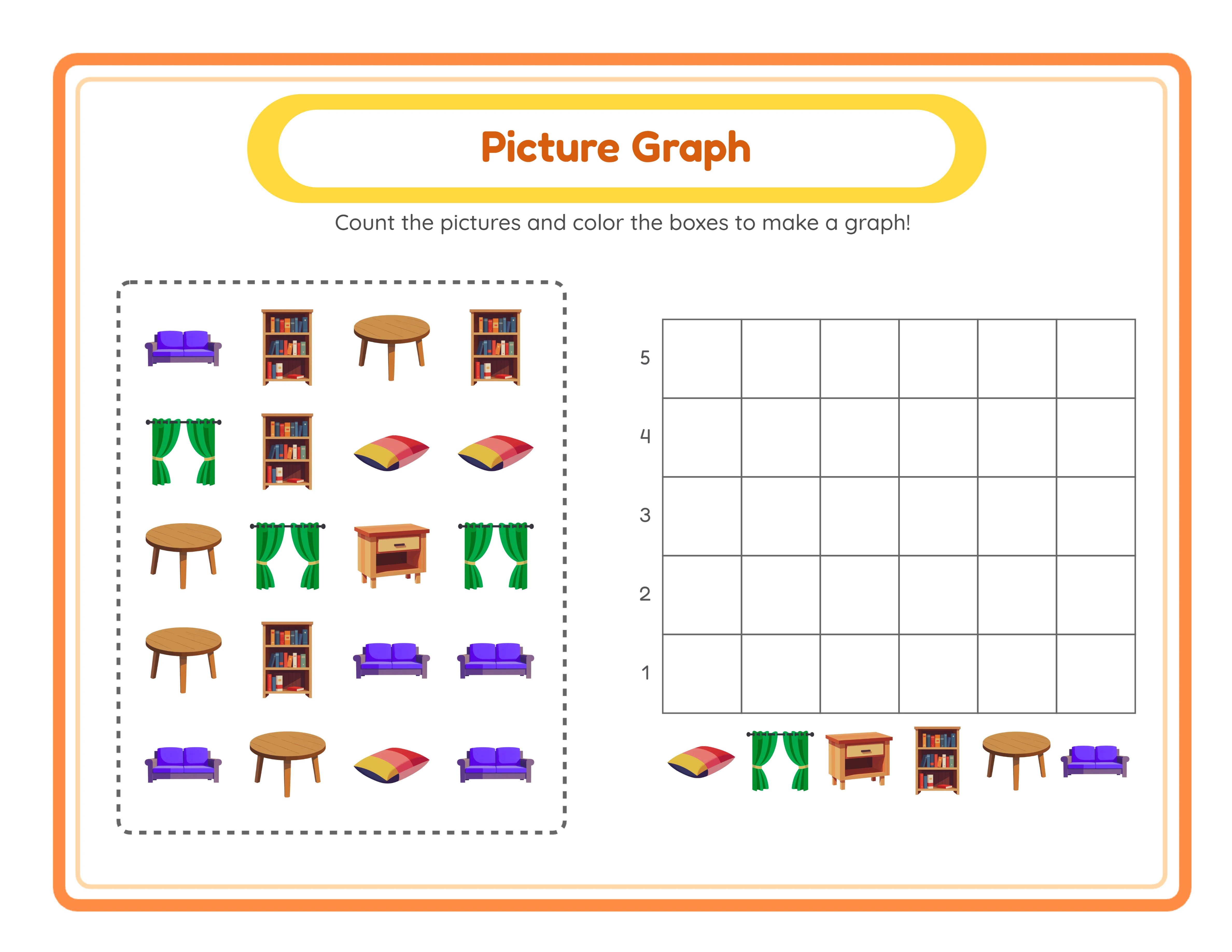 Picture graph variation — different data theme