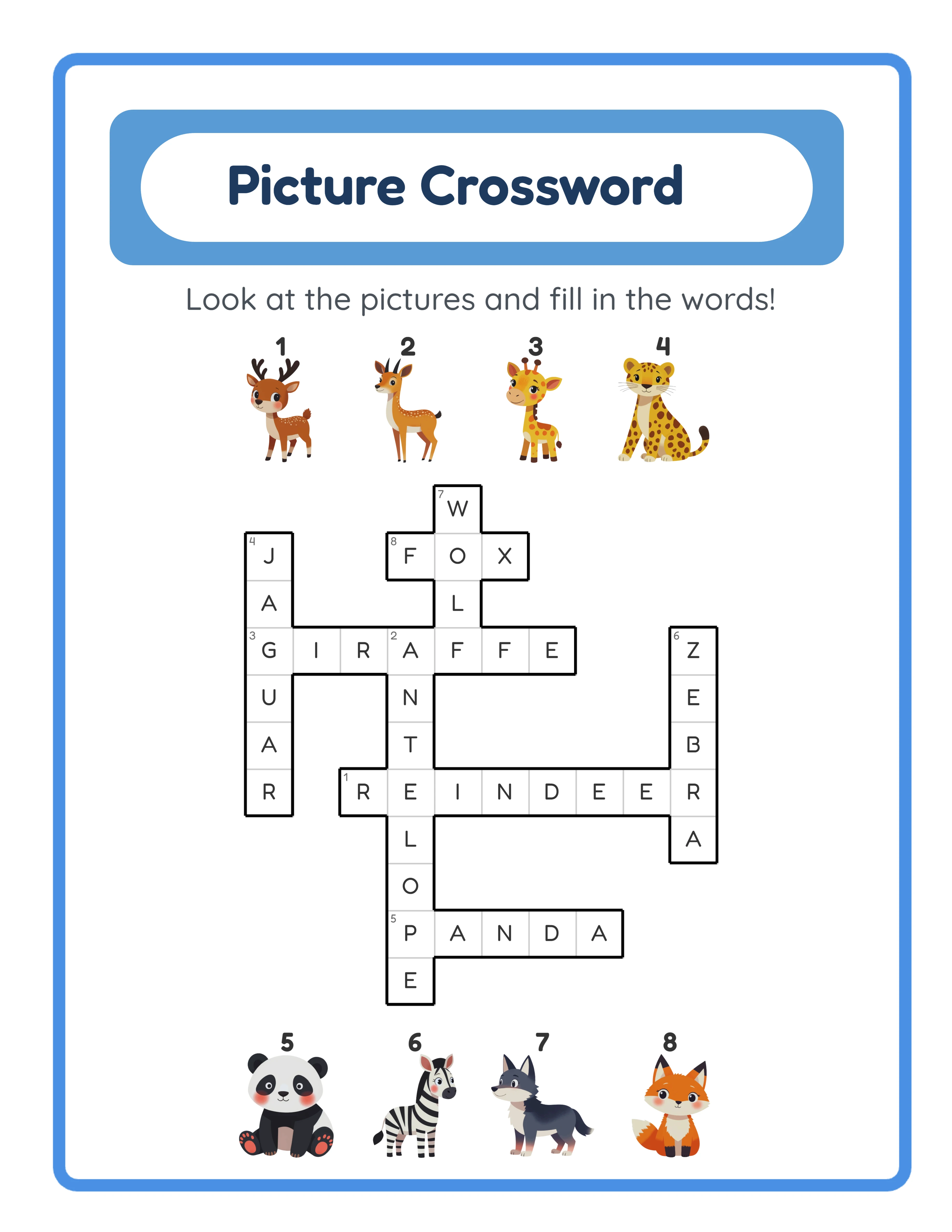 Crossword solution key