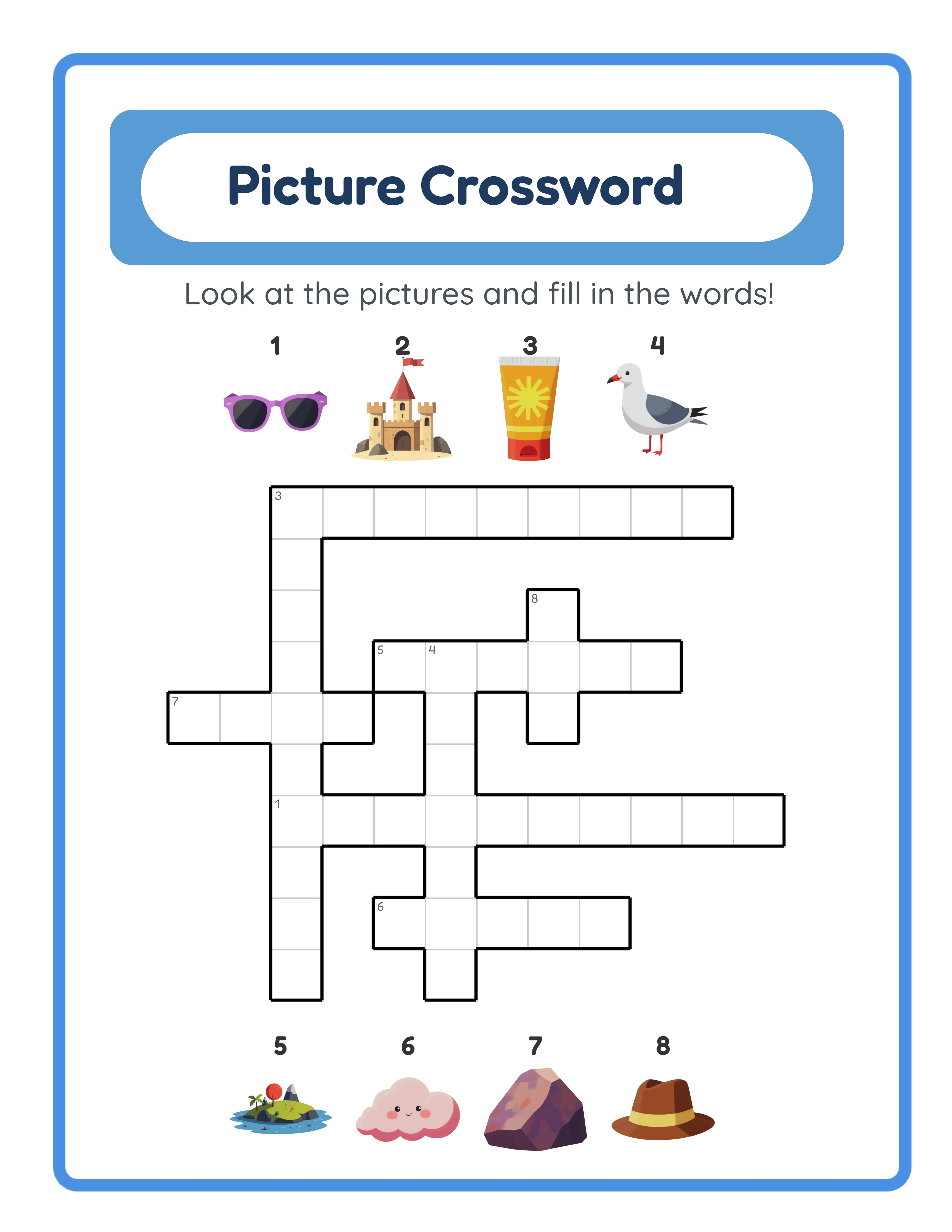 Medium crossword — themed grid with vocabulary