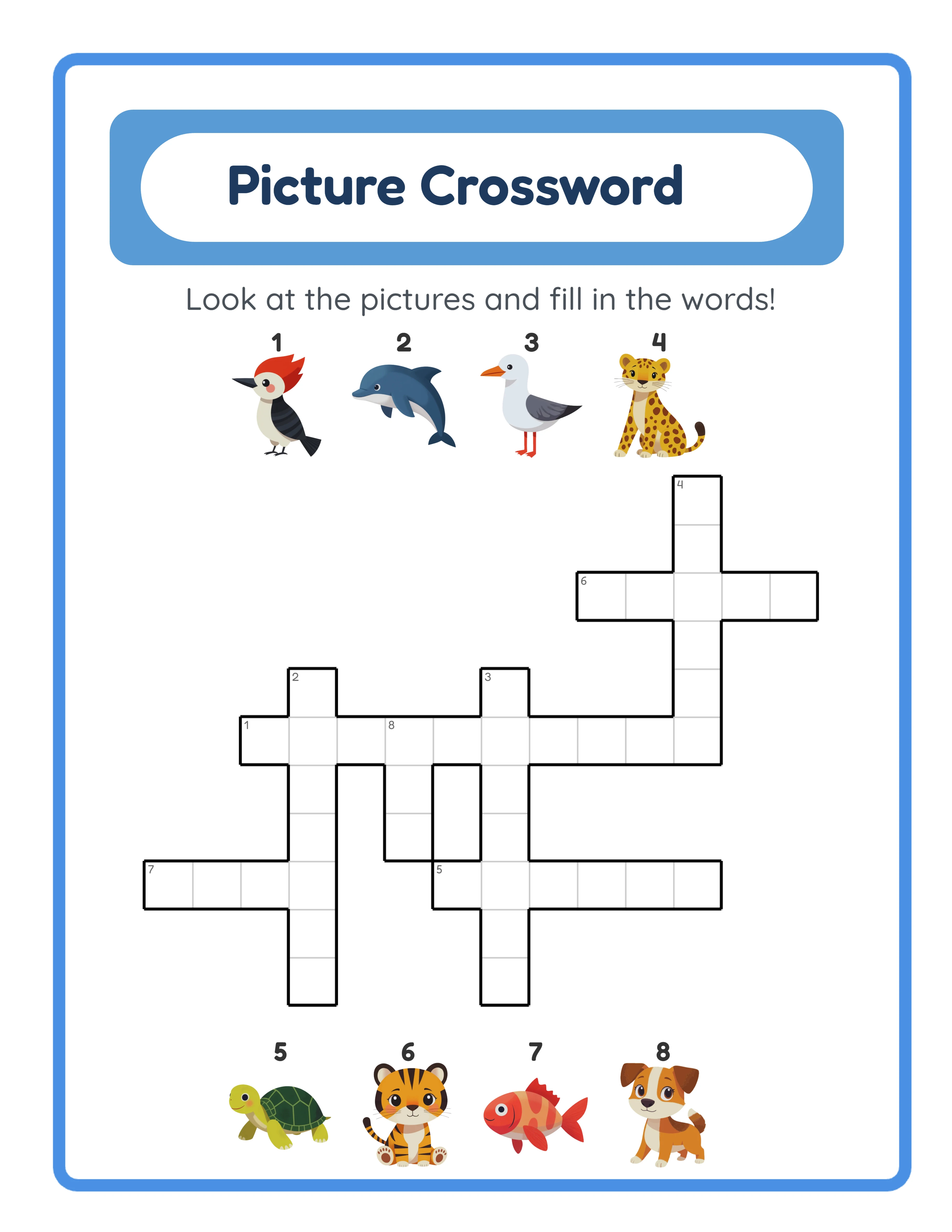 Crossword puzzle with localized clues and answers